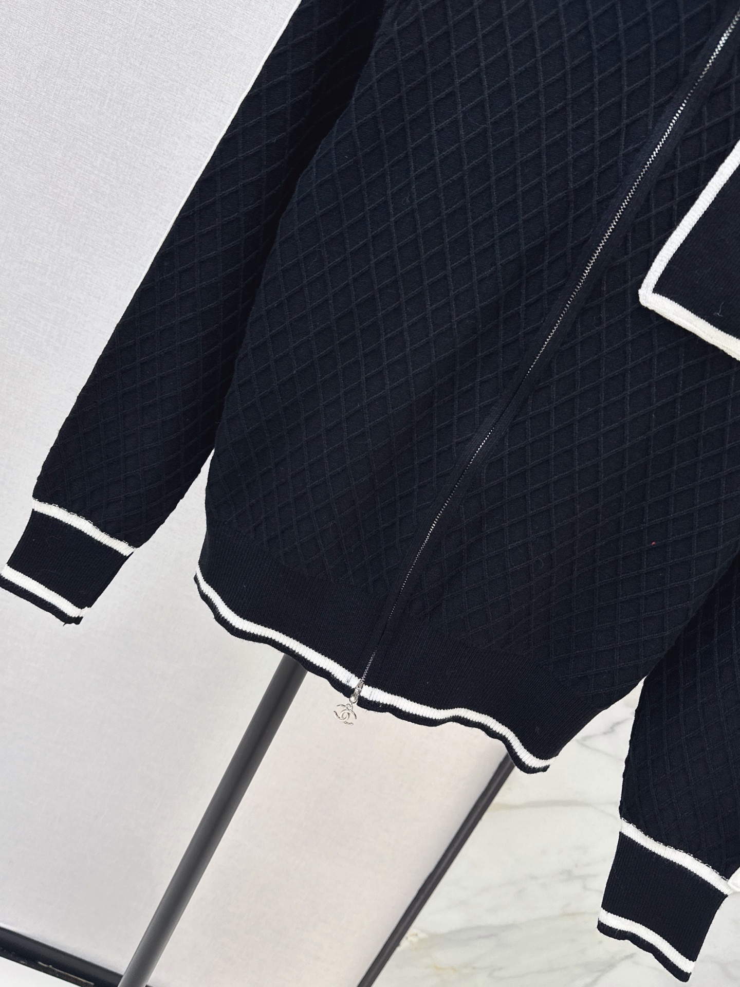 Chan 26fw hooded knit cardigan