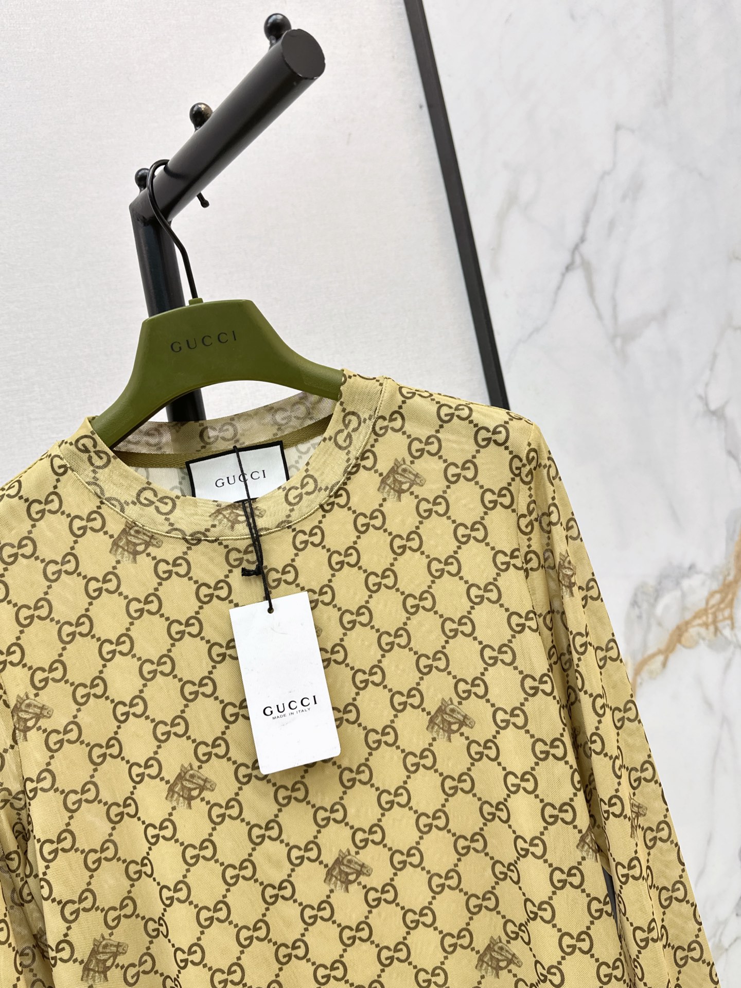 Guc 26fw print mesh basic tee