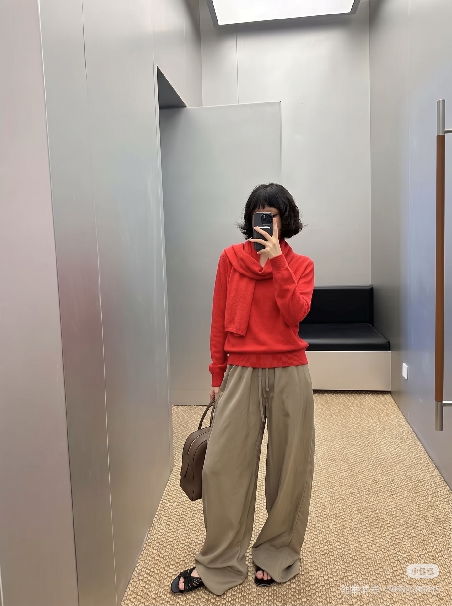 Row 26fw draped scarf-neck knit sweater