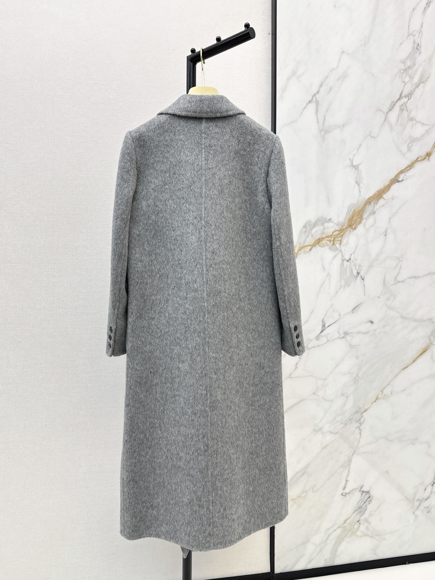 Miu 26fw rhinestone woolen overcoast