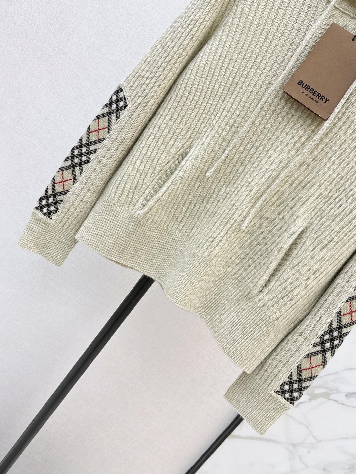 Bur 26fw hooded knit sweater