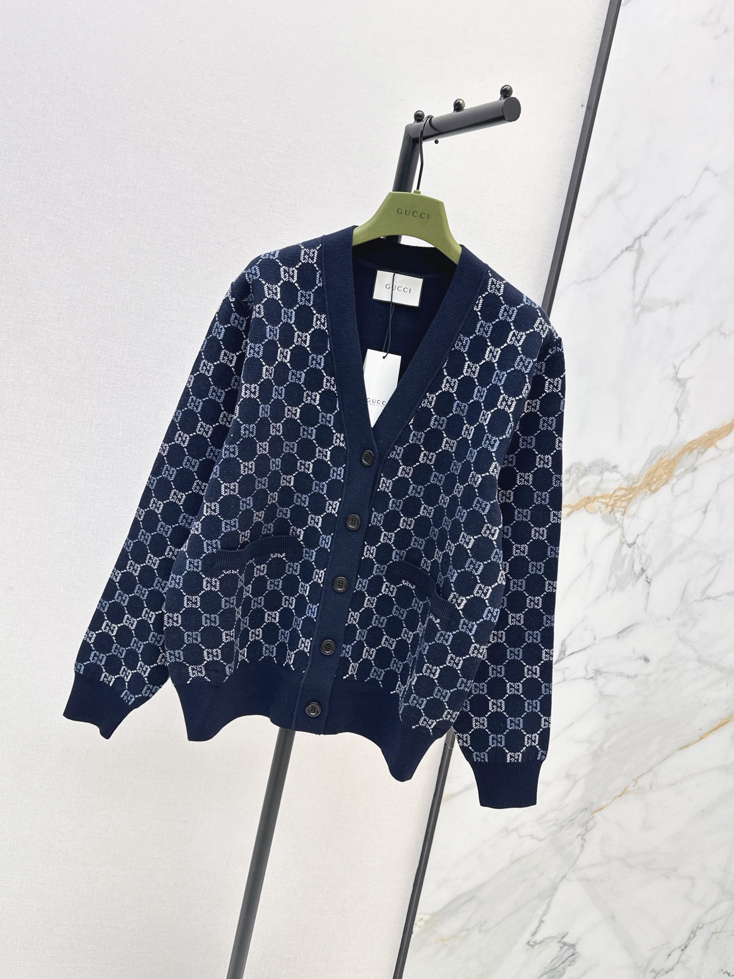 Guc 26fw jacquard cardigan