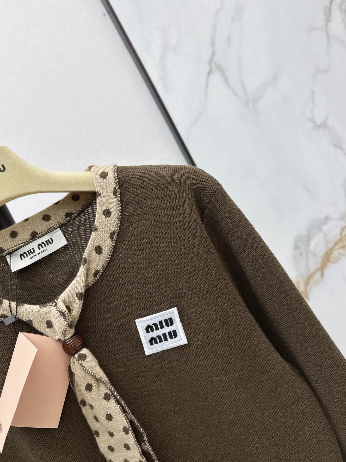 Miu 26fw bow tie knit sweater