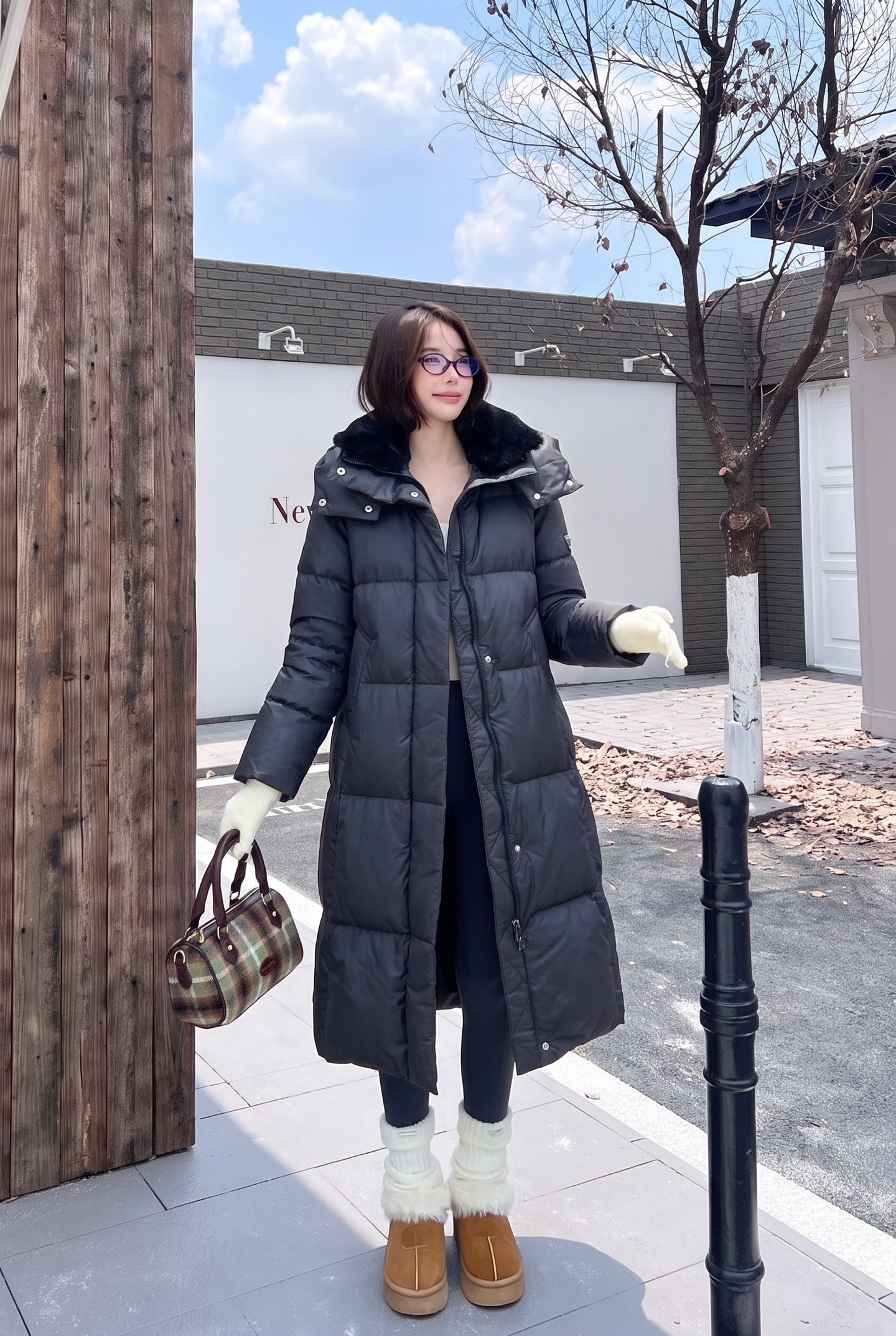 Pra 26fw hooded long down jacket