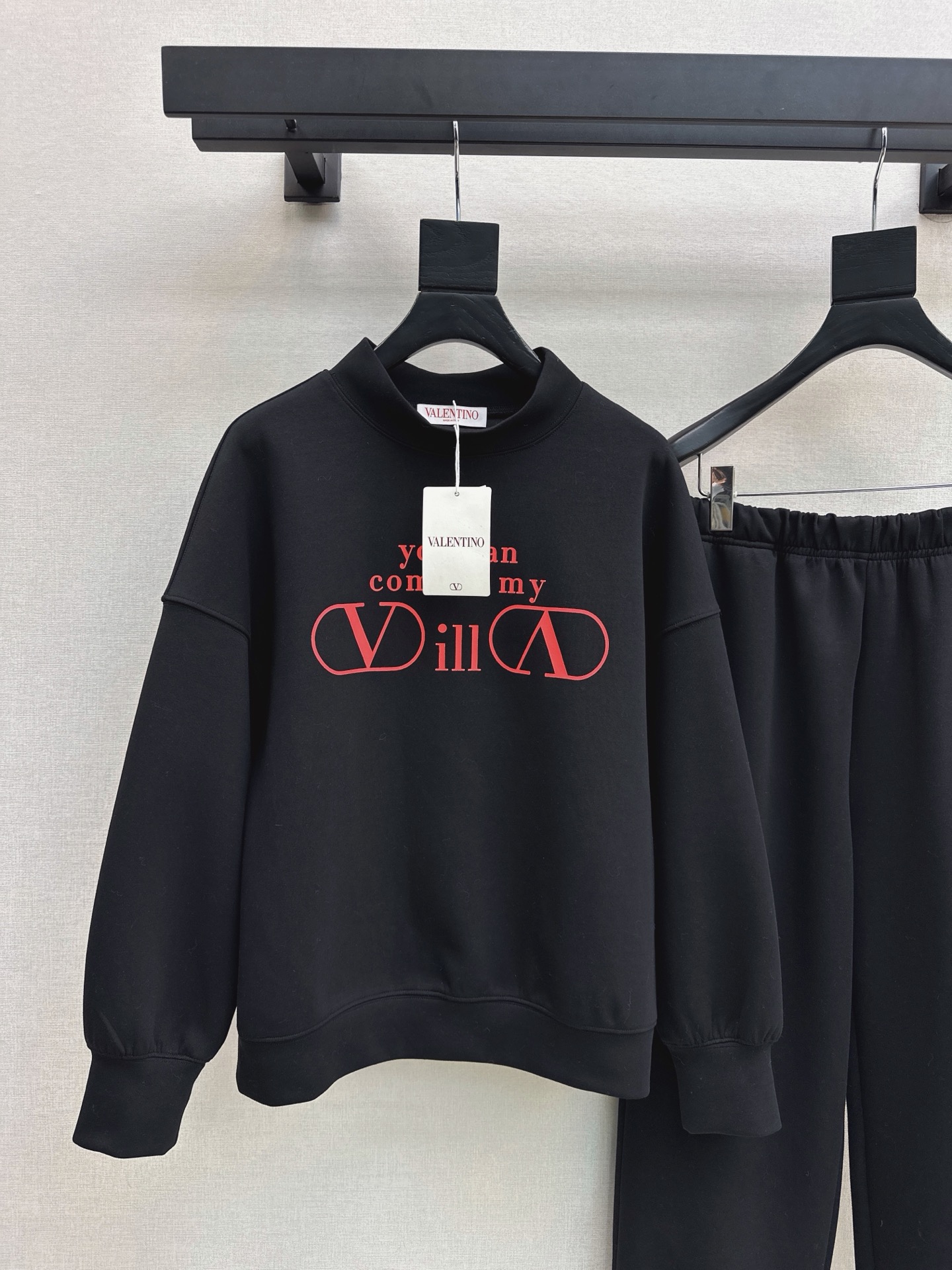Valen 26fw print sweatshirt pants sets