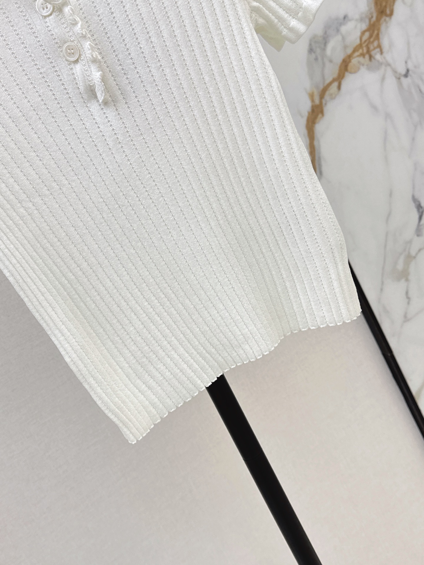 Miu 26fw polo knit top