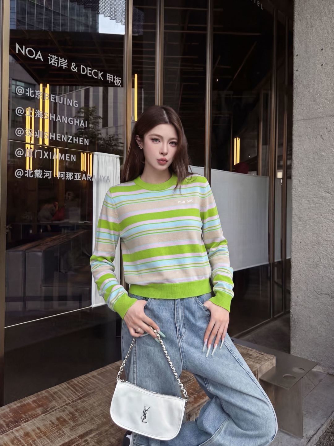 Miu 26fw stripe sweater
