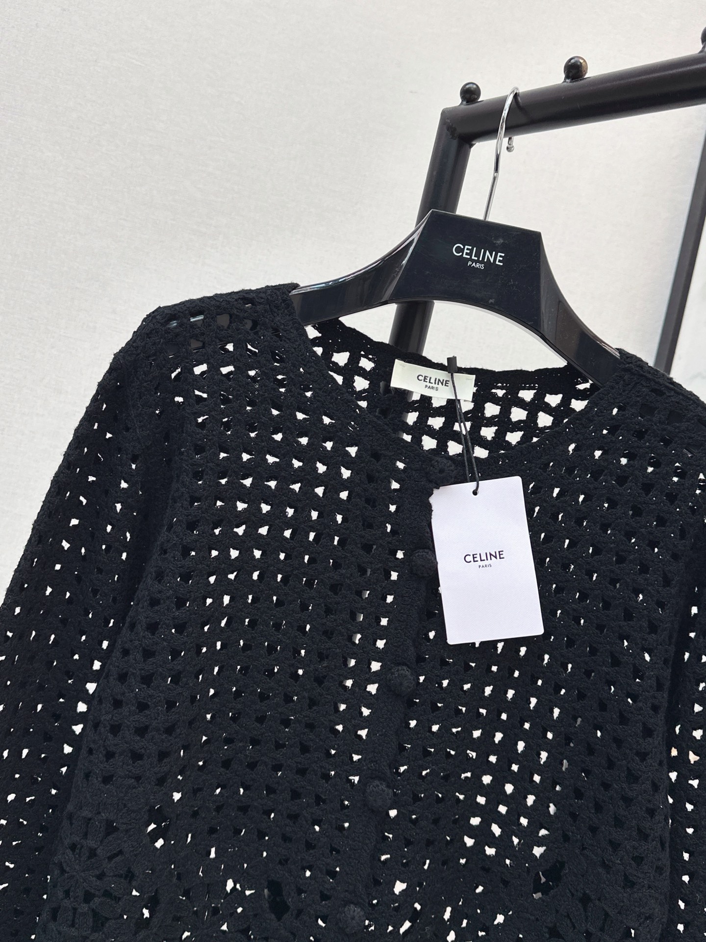 Celi 26fw hollow knit cardigan