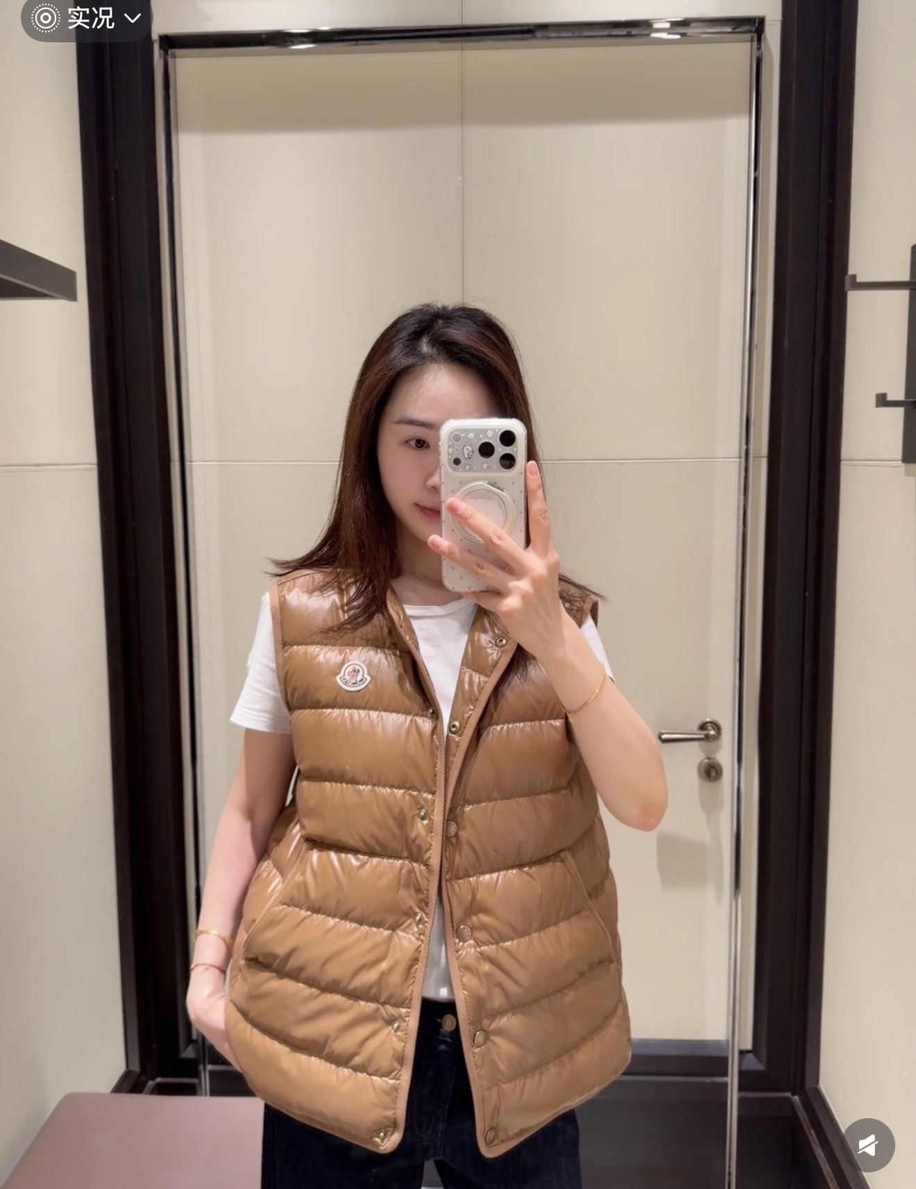 Monc 26fw down vest hooded trench coats sets