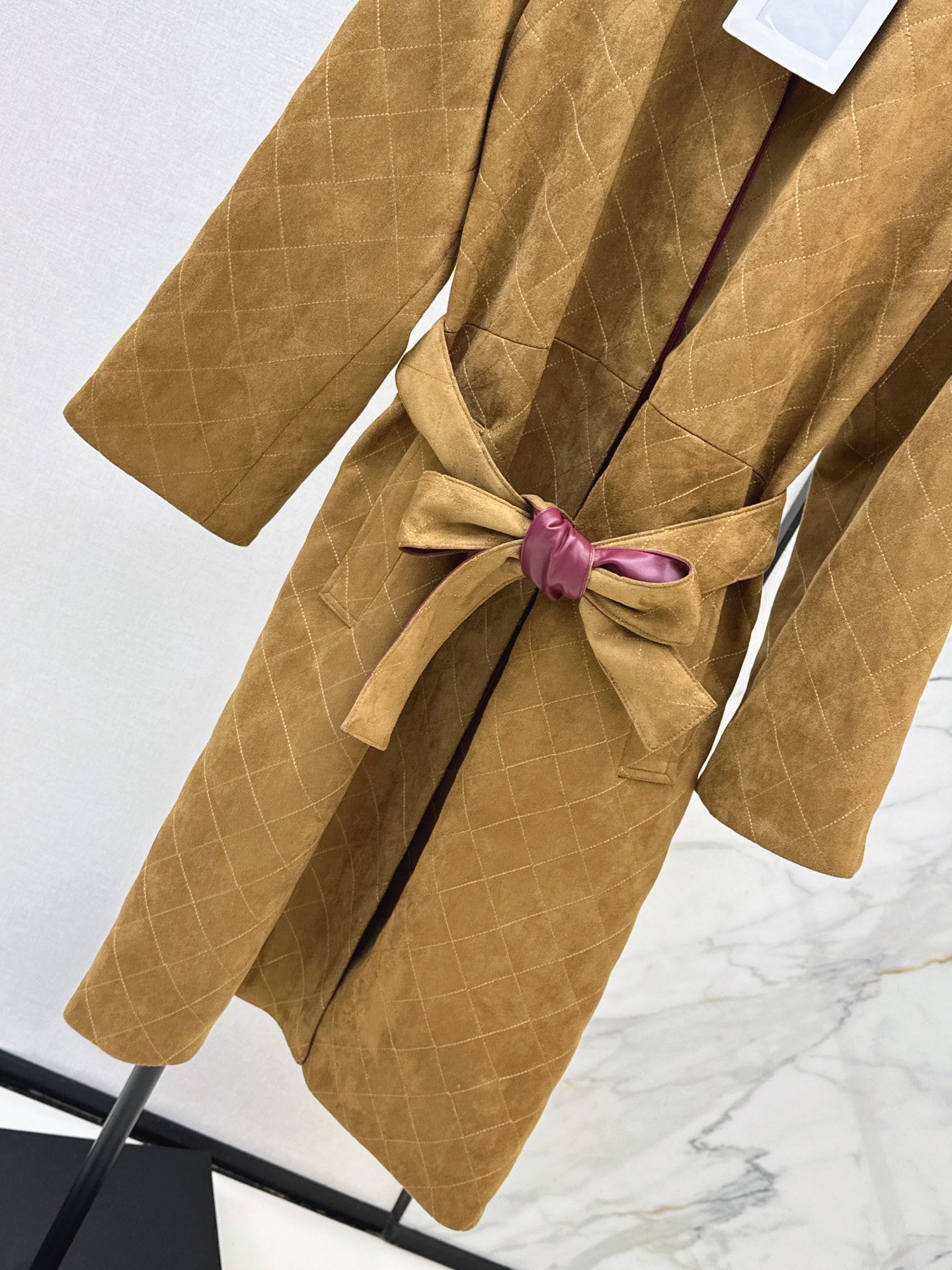 Chan 26fw suede fleece trench coats
