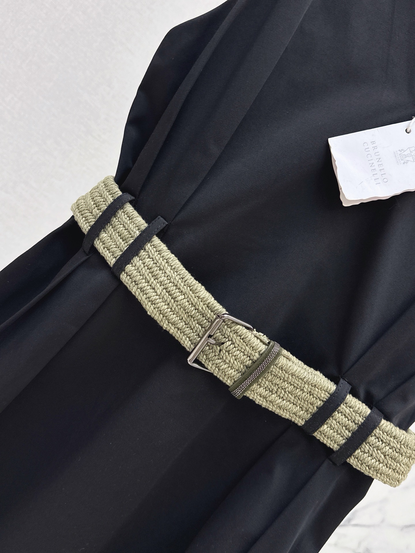 Brun 26ss sleeveless belted dress