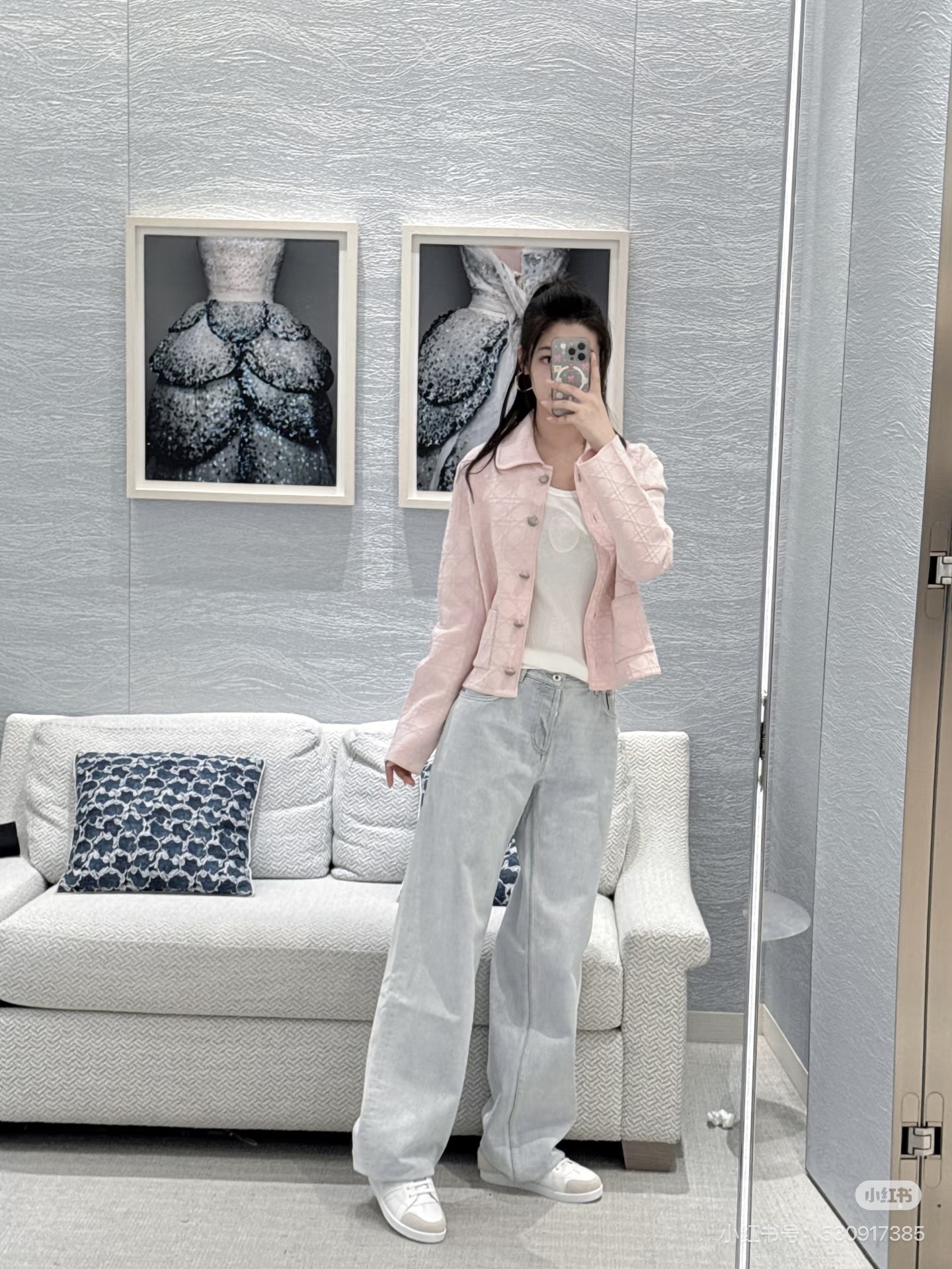 CD 26fw check jacquard jacket