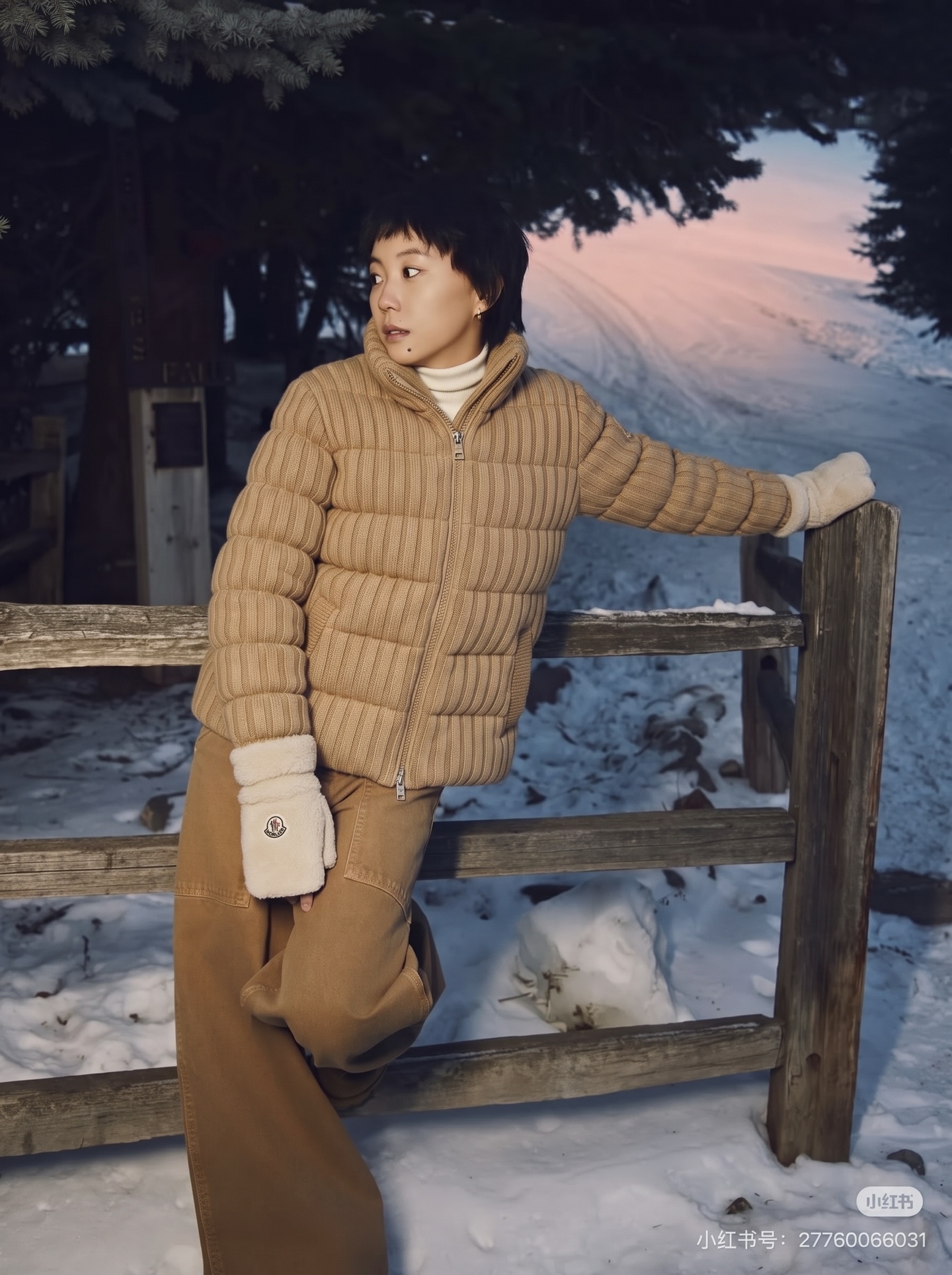 Monc 26fw knit down jacket