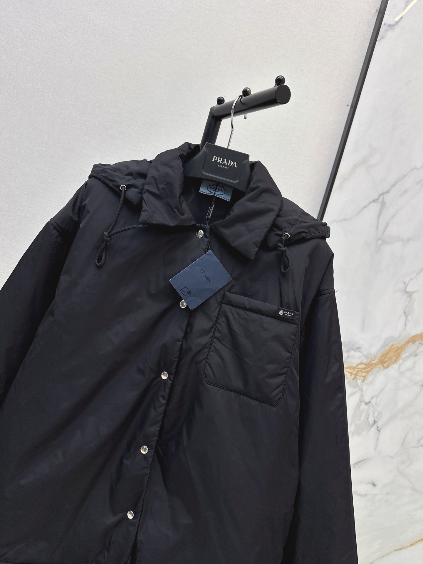 Pra 26fw hooded padded jacket