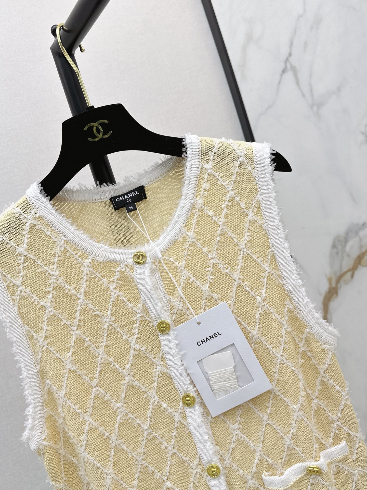 Chan 26fw knit vest jacket
