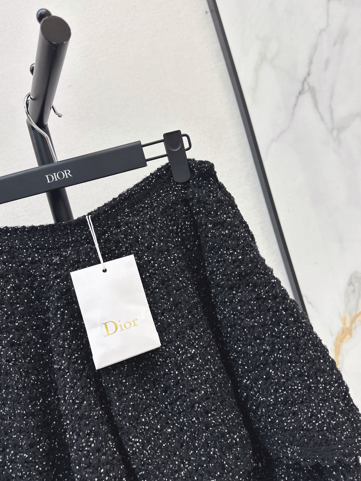 CD 26fw pleated tweed skirt