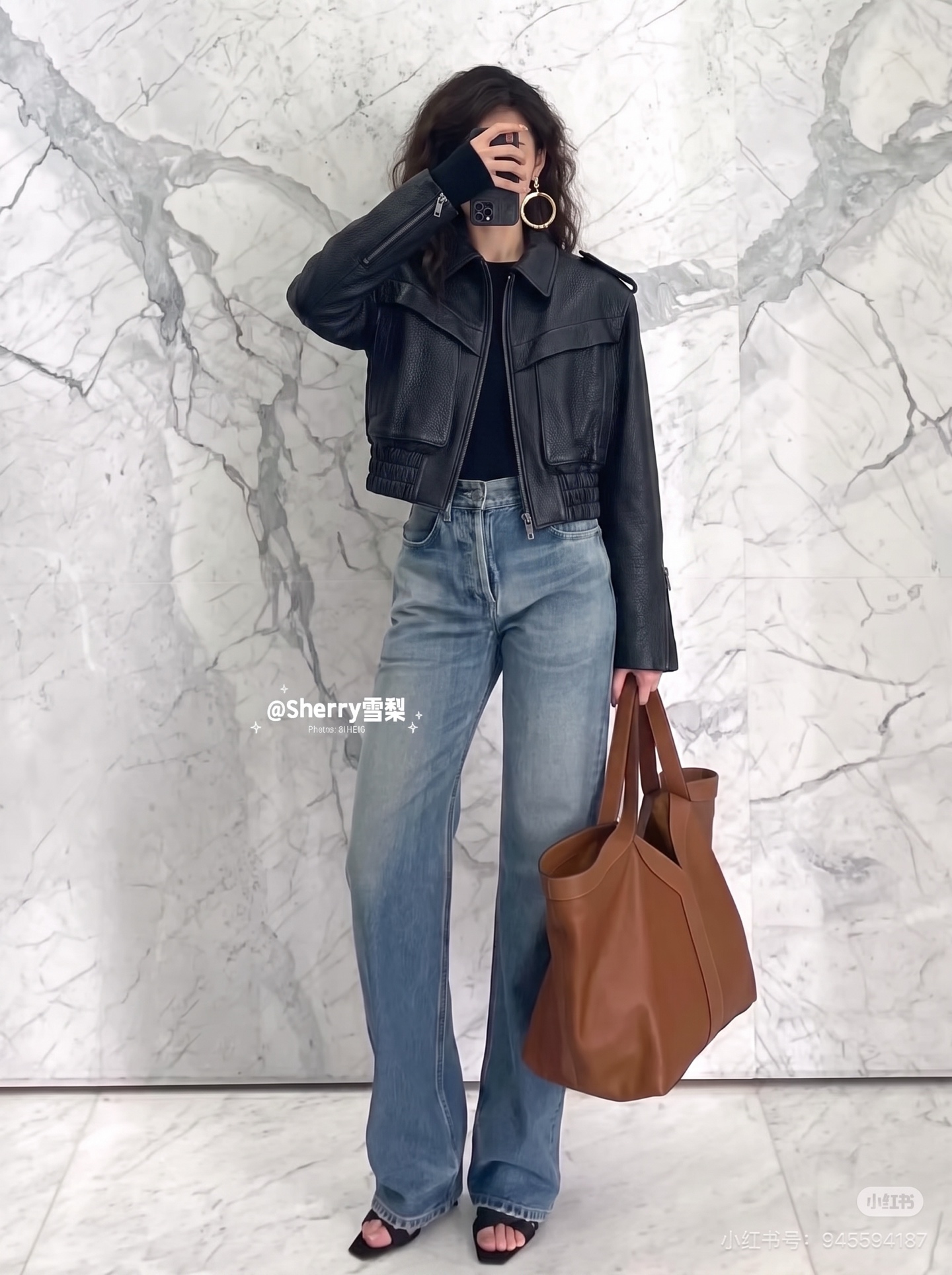 Sain 26fw cropped leather jacket
