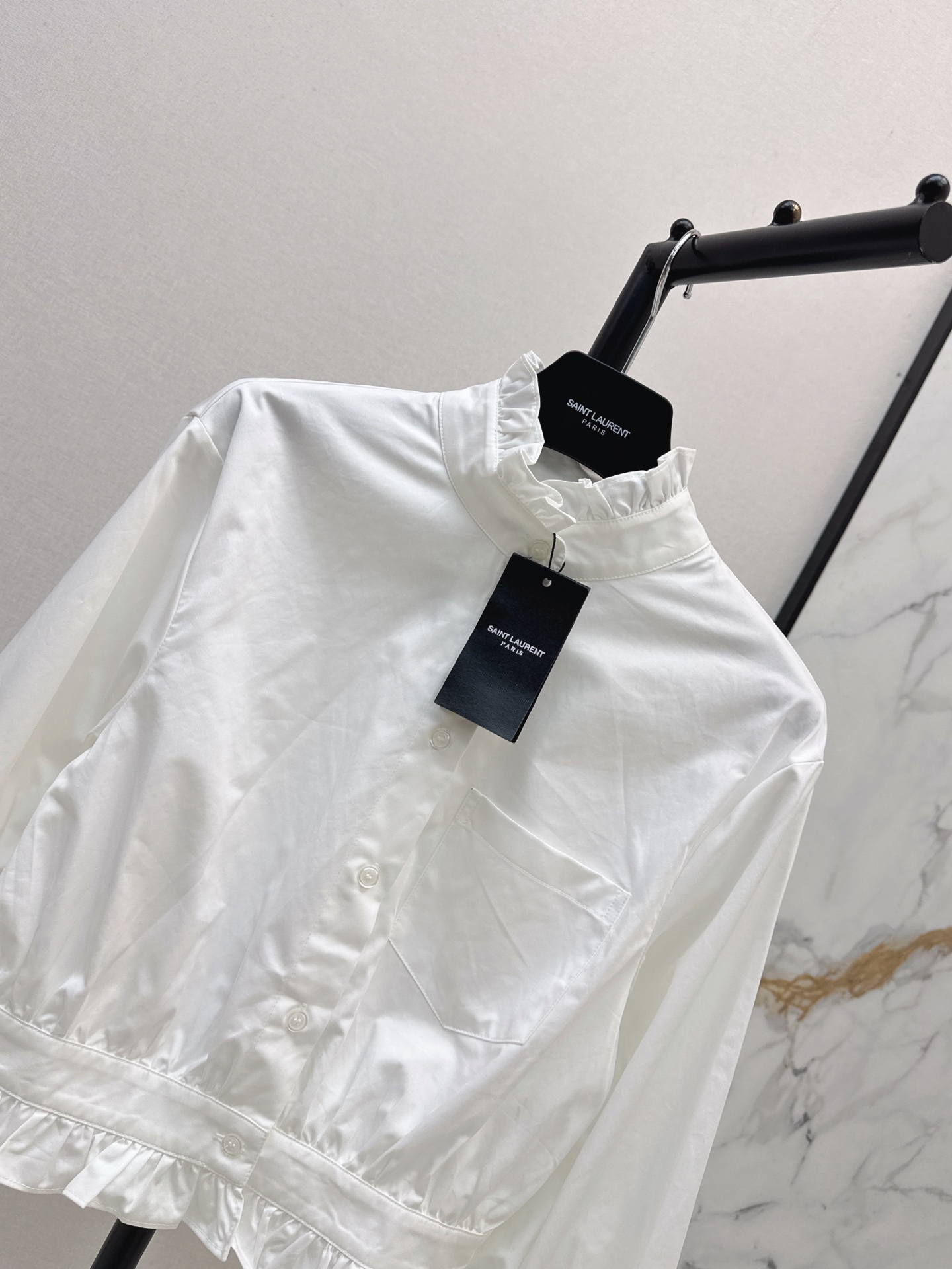 Sain 26fw ruffle shirt