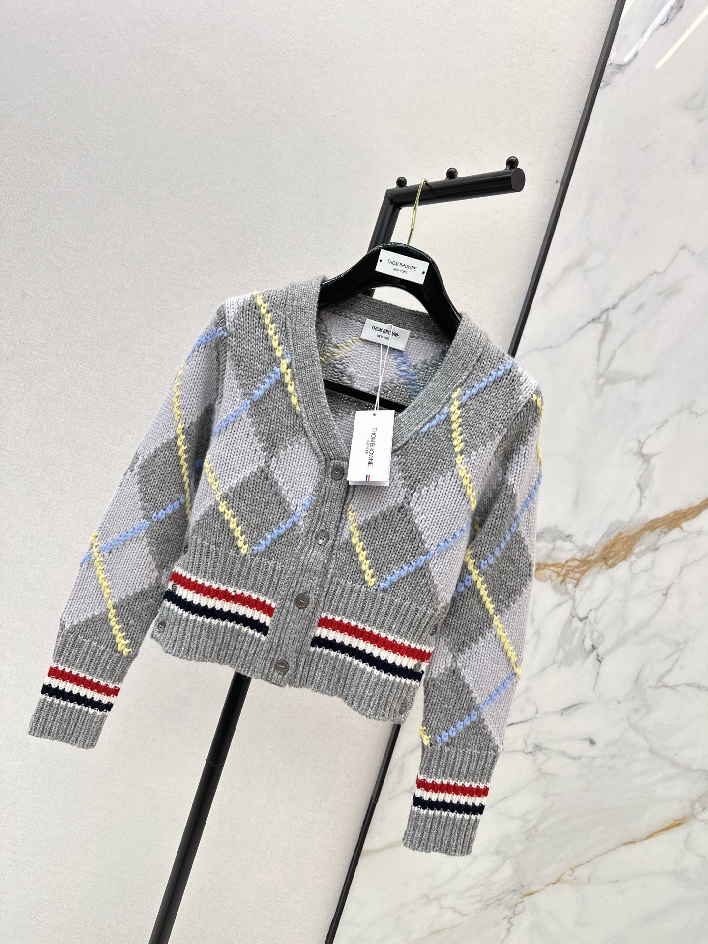 Thom 26fw jacquard knit cardigan
