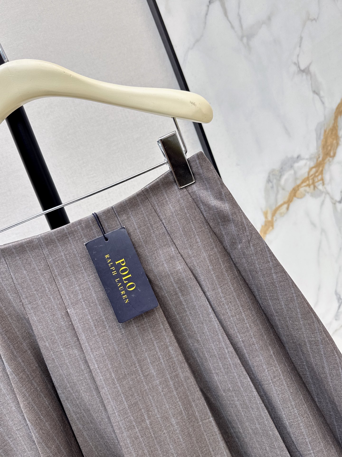 Ralp 26fw stripe pleated skirt