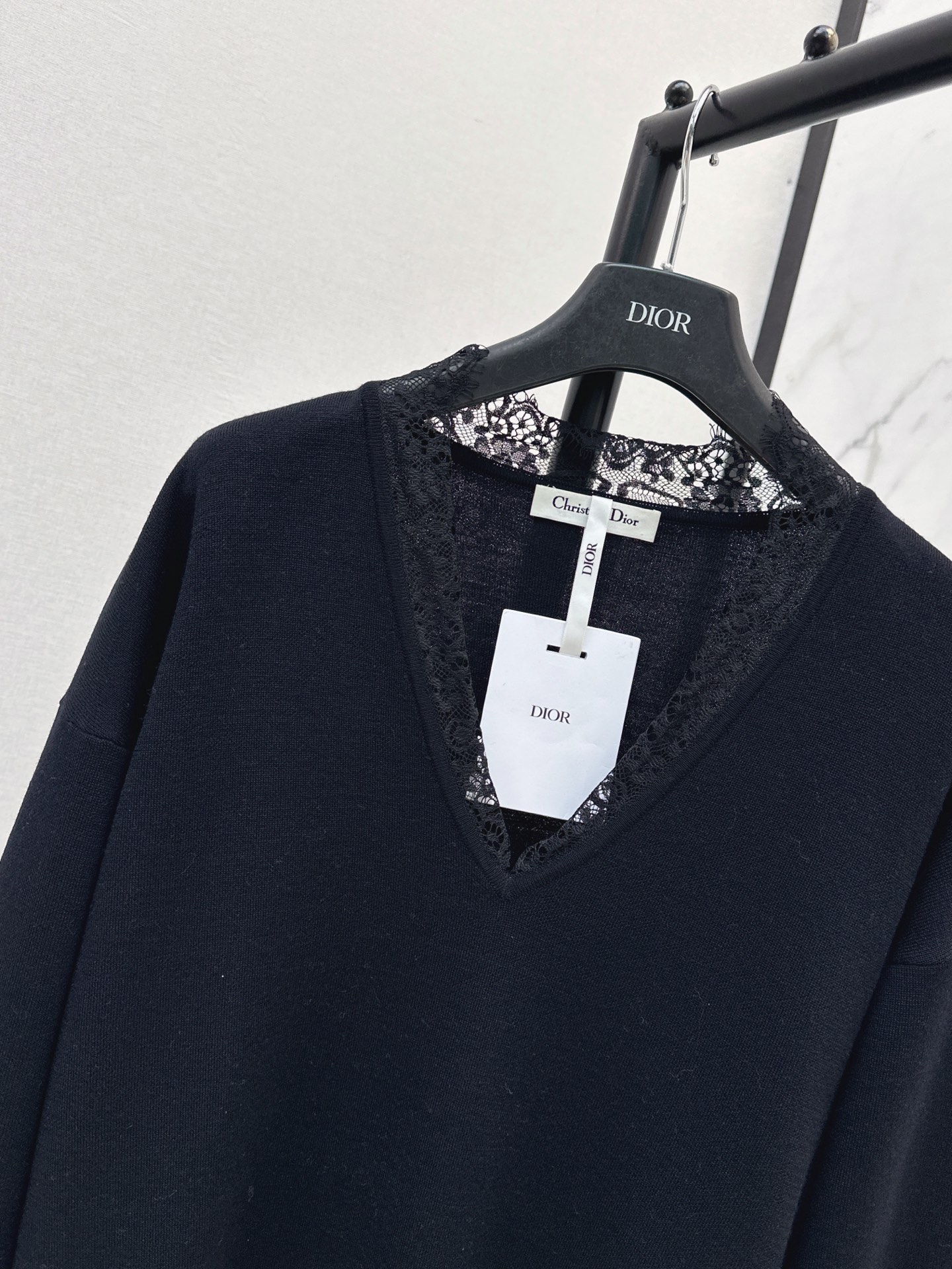 CD 26fw lace contract sweater