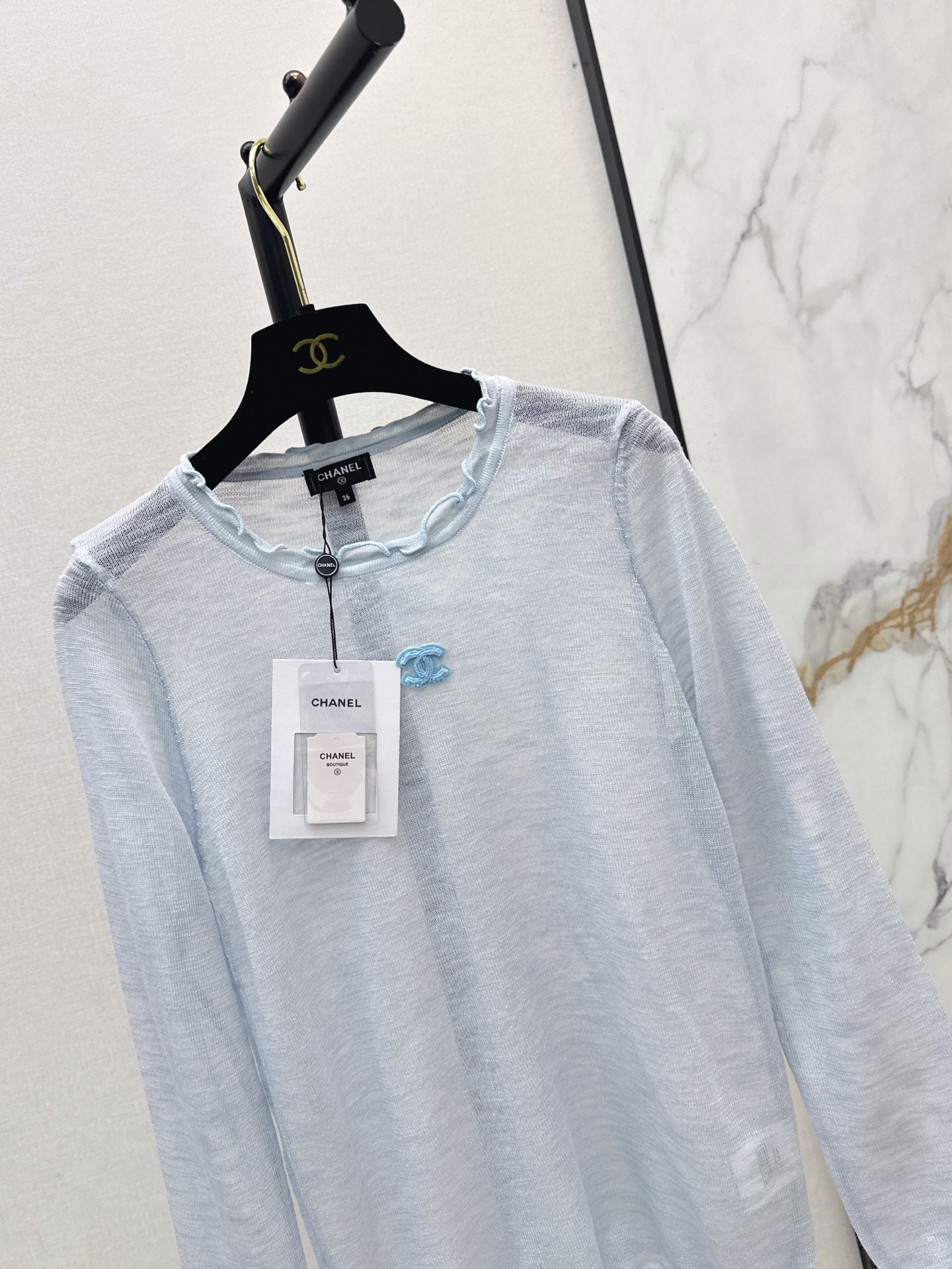 Chan 26fw 2pcs knit vest tee sets