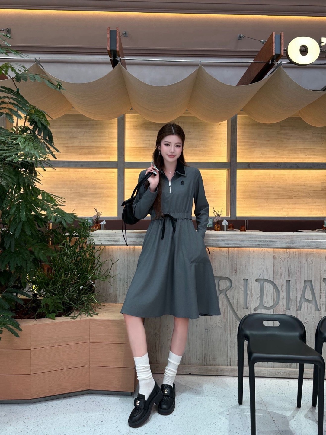 Pra 26fw drawstring dress
