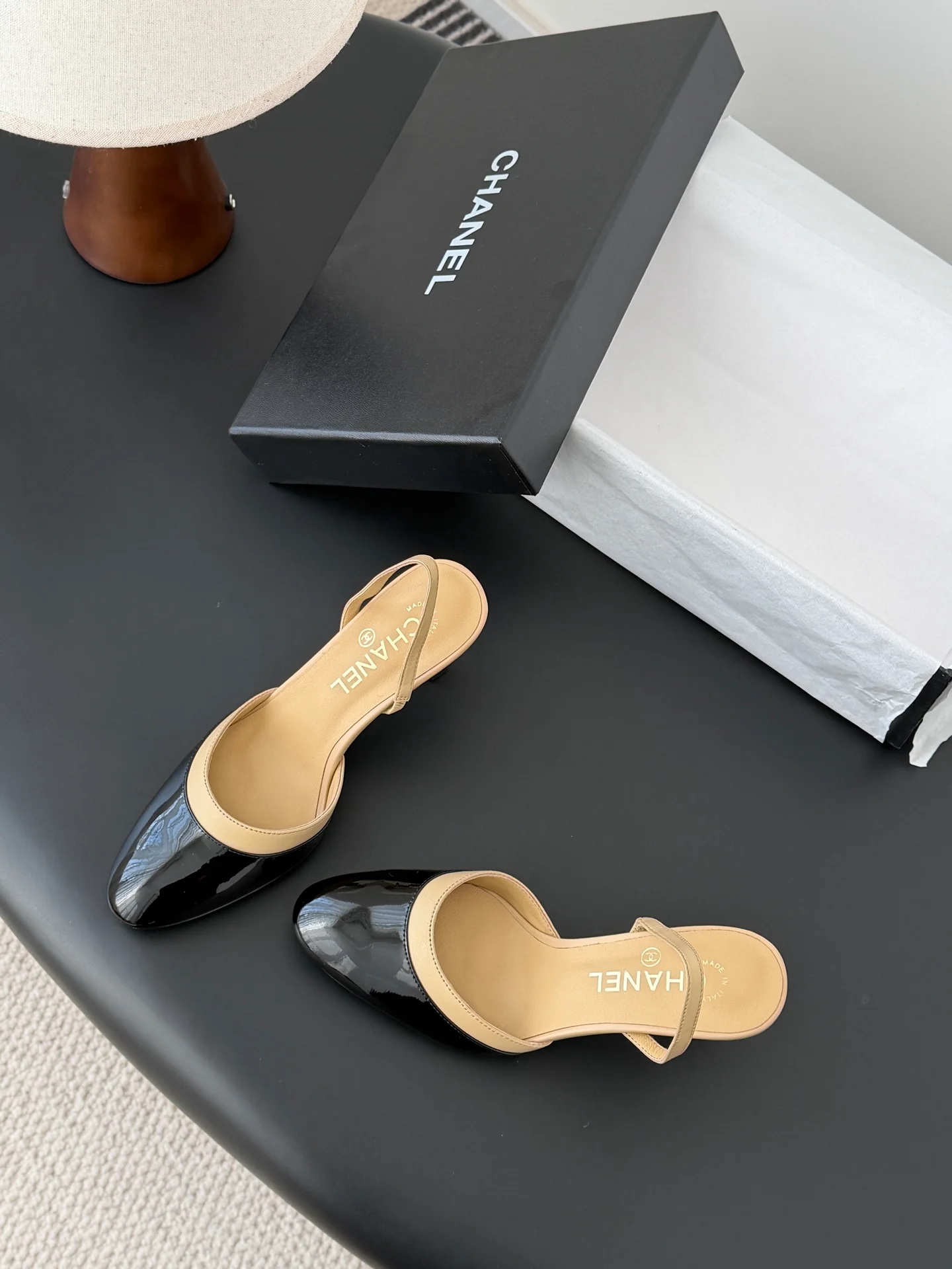 Chan 26ss mary jane slingback heel