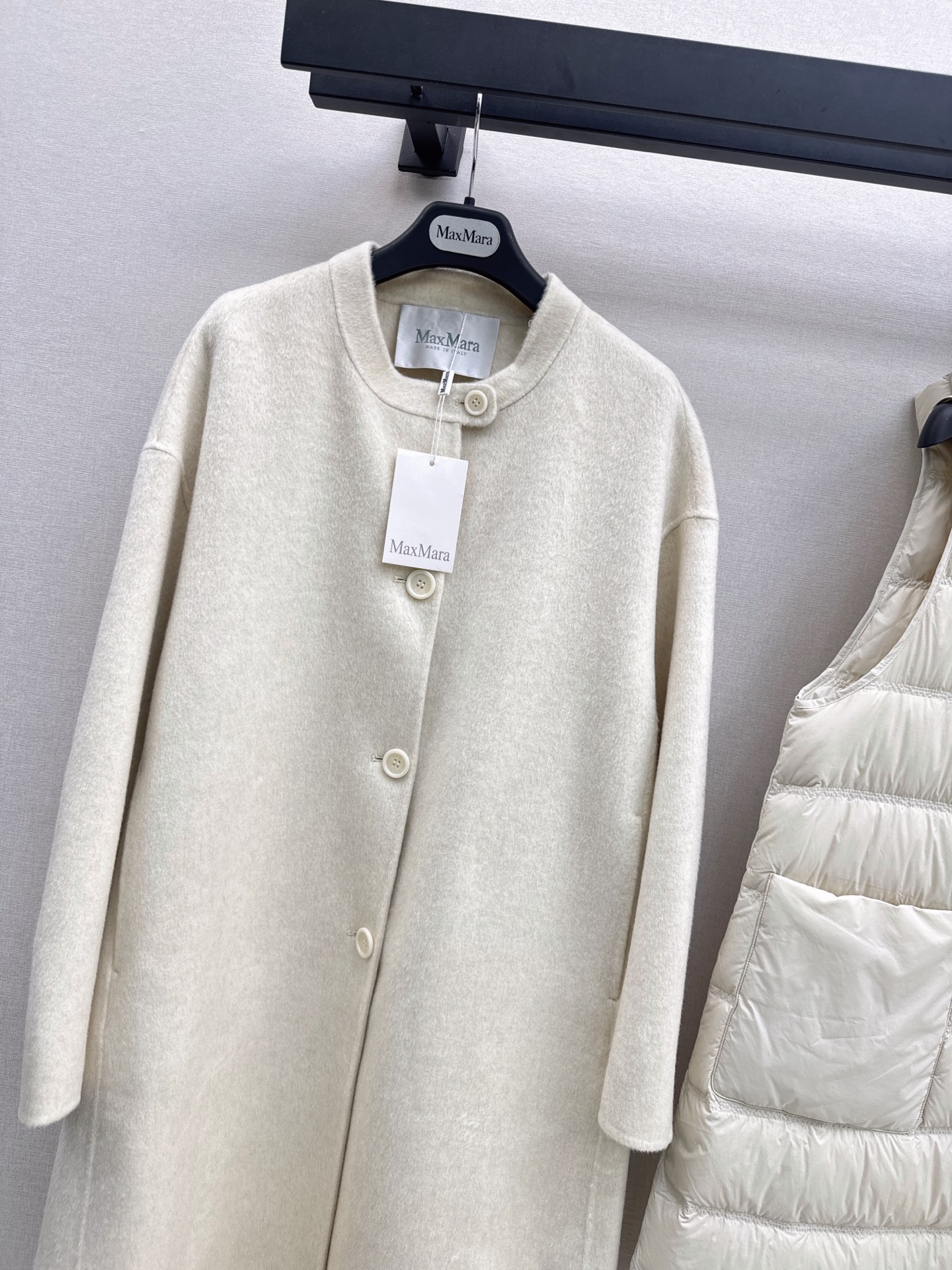 Max 26fw hooded down vest woolen overcoats sets