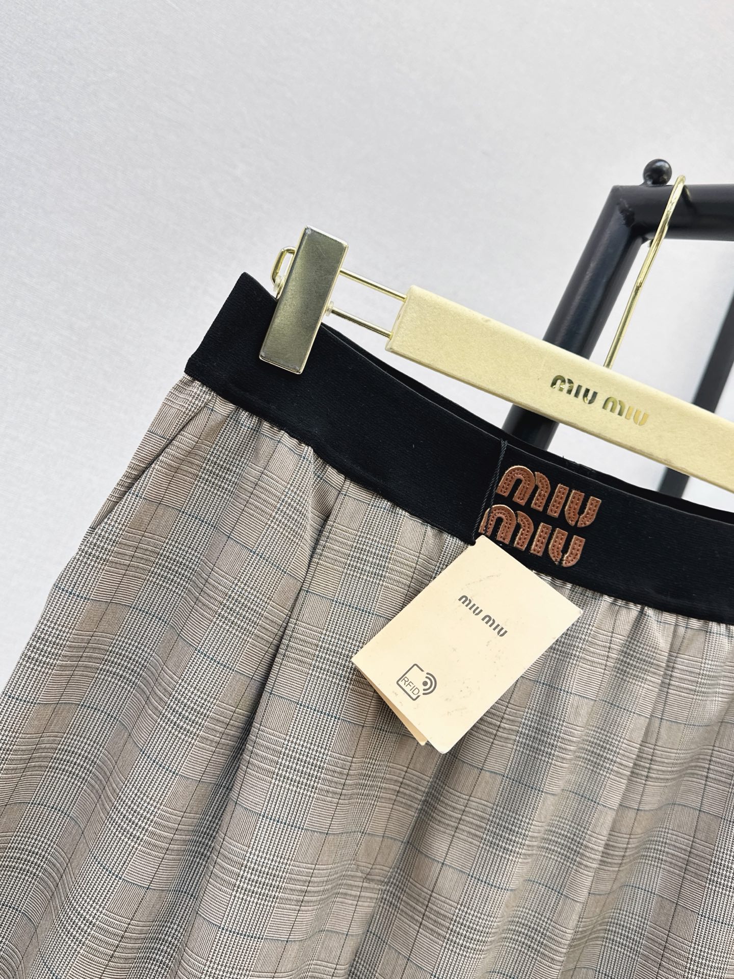 Miu 26fw check suit pants