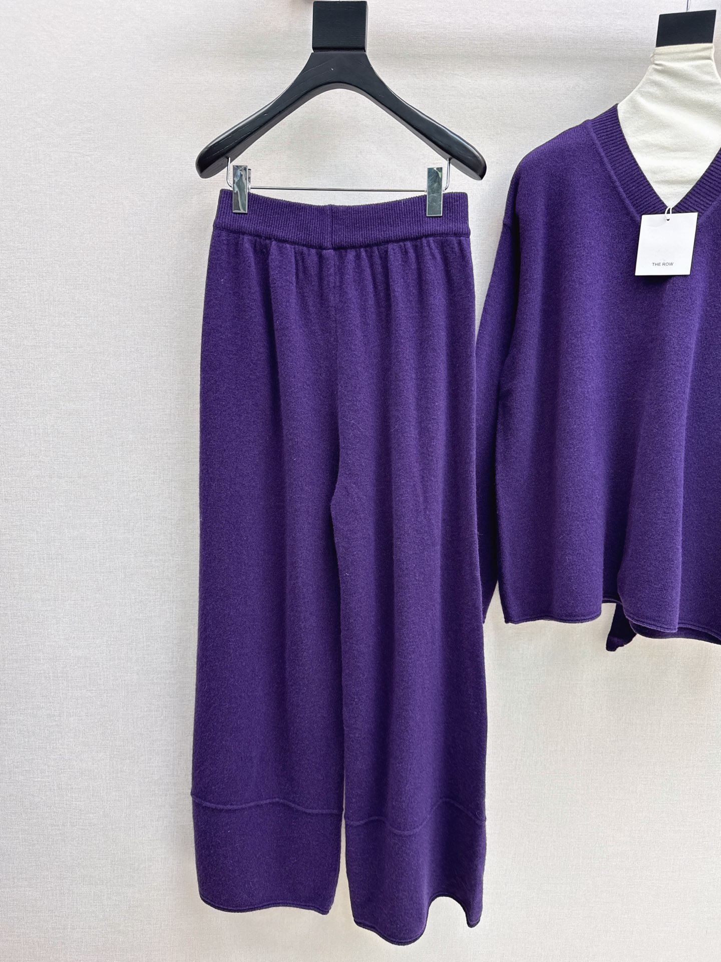 Row 26fw wool cape sweater pants sets