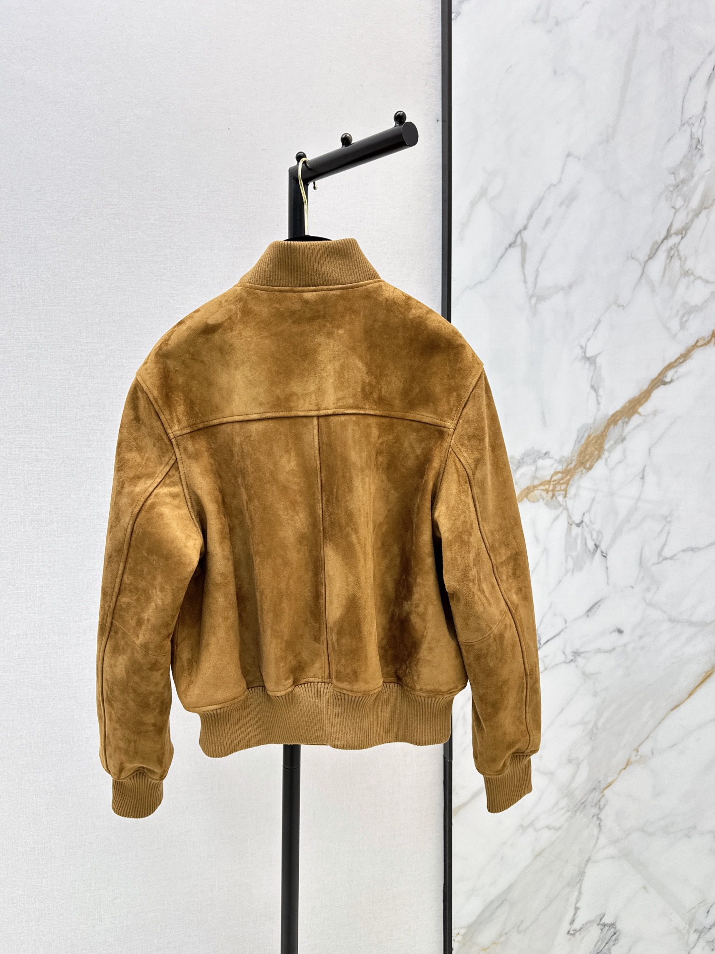 Chan 26fw suede fleece leather jacket