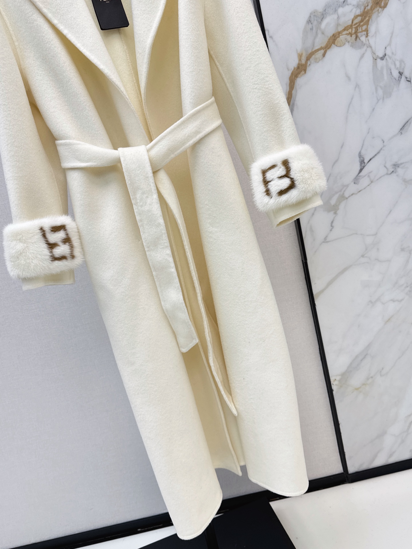 Fen 26fw belted overcoats
