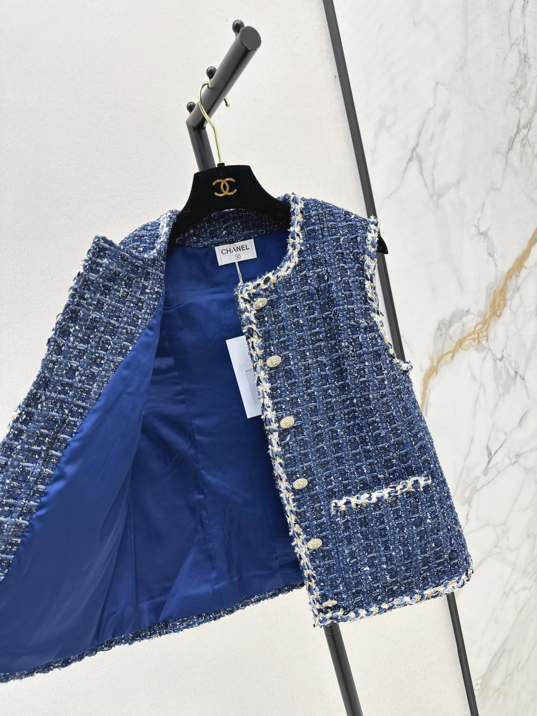 Chan 26fw Tweed Sleeveless Vest