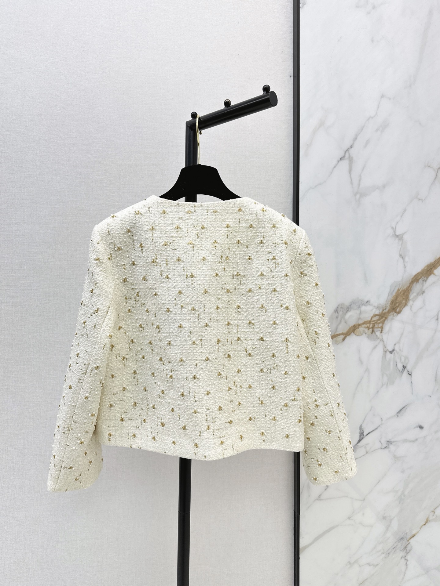 Chan 26fw beading woven jacket