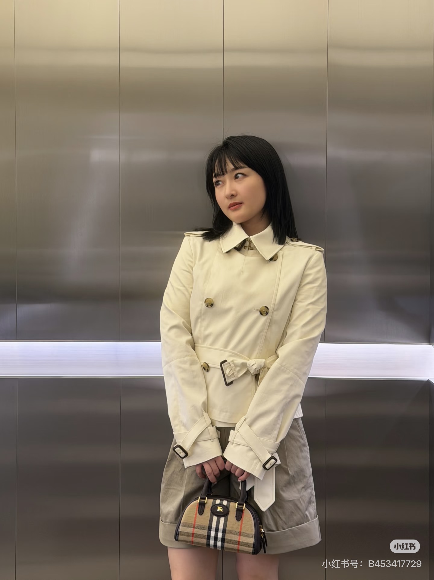 Bur 26fw cropped trench coats