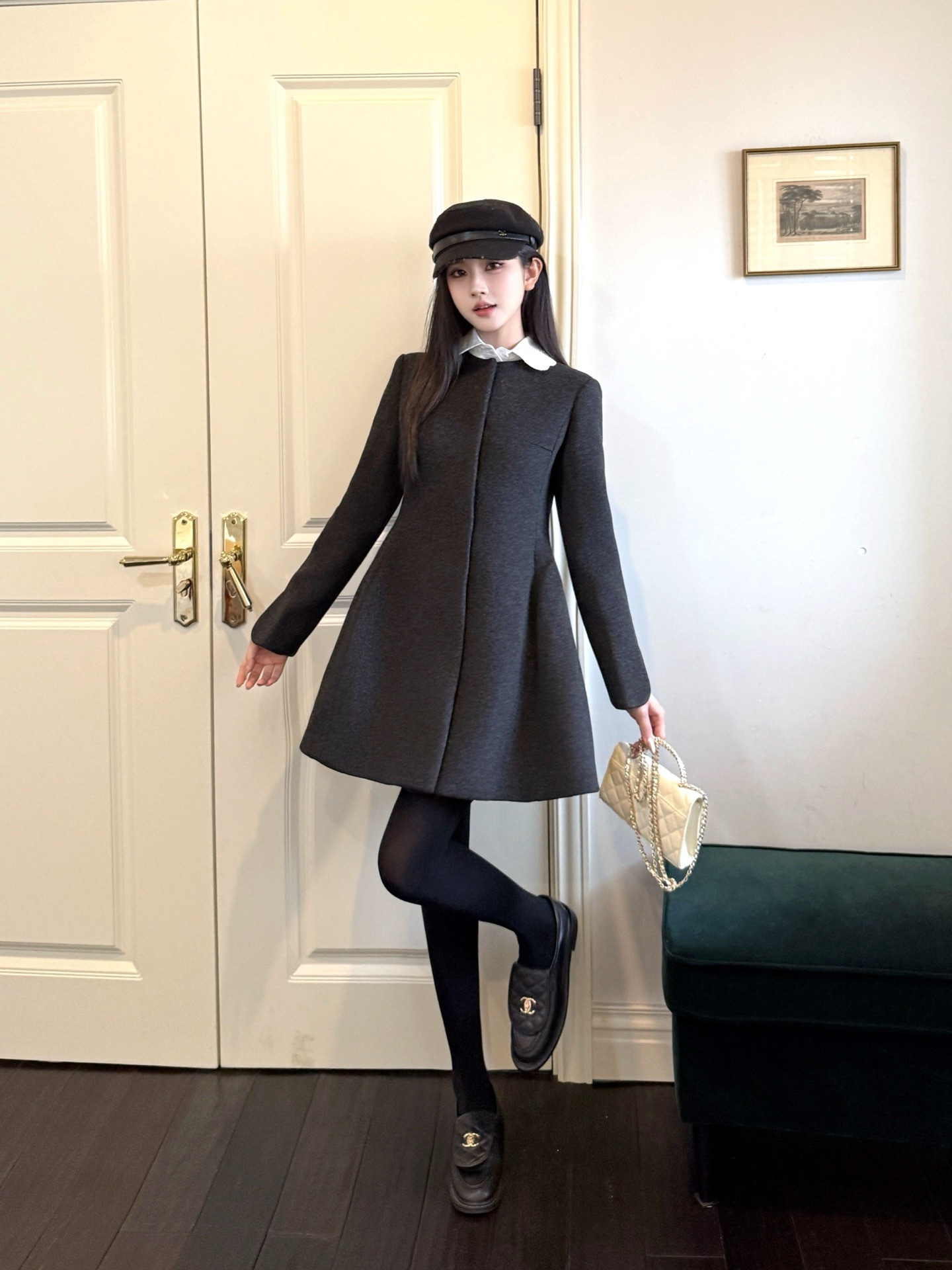 Miu 26fw woolen jacket dress