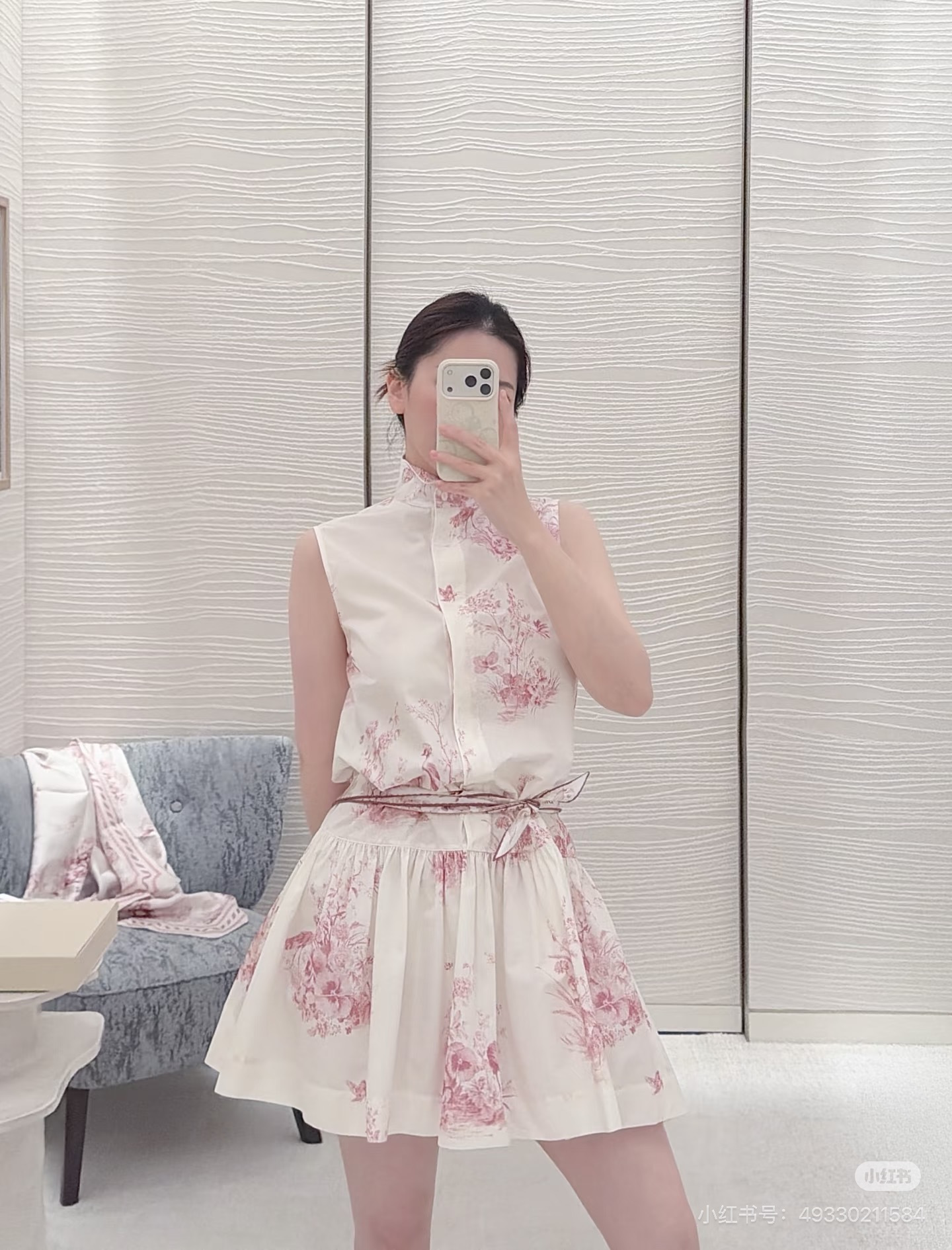 CD 26ss sleeve print dress