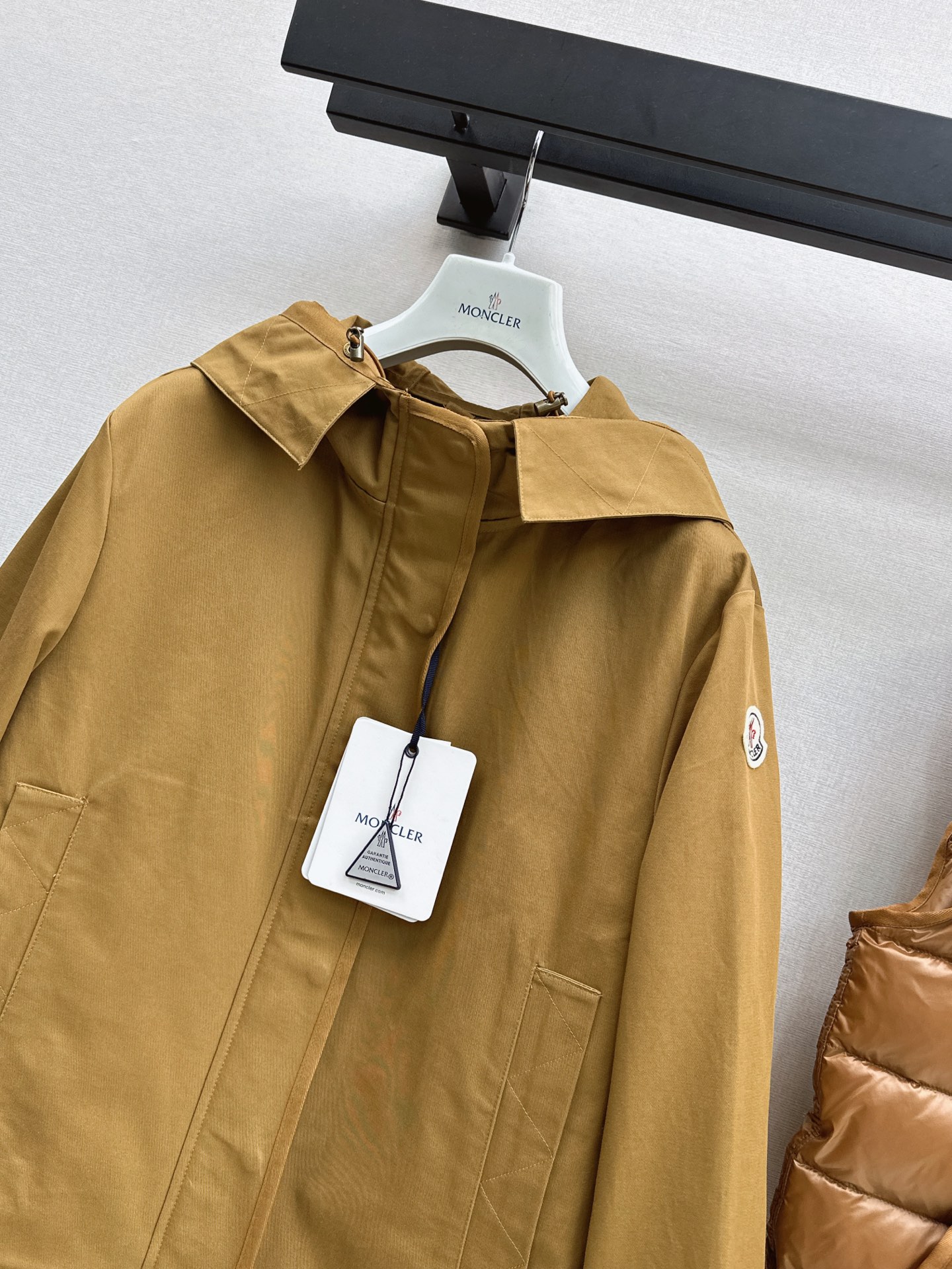 Monc 26fw down vest hooded trench coats sets