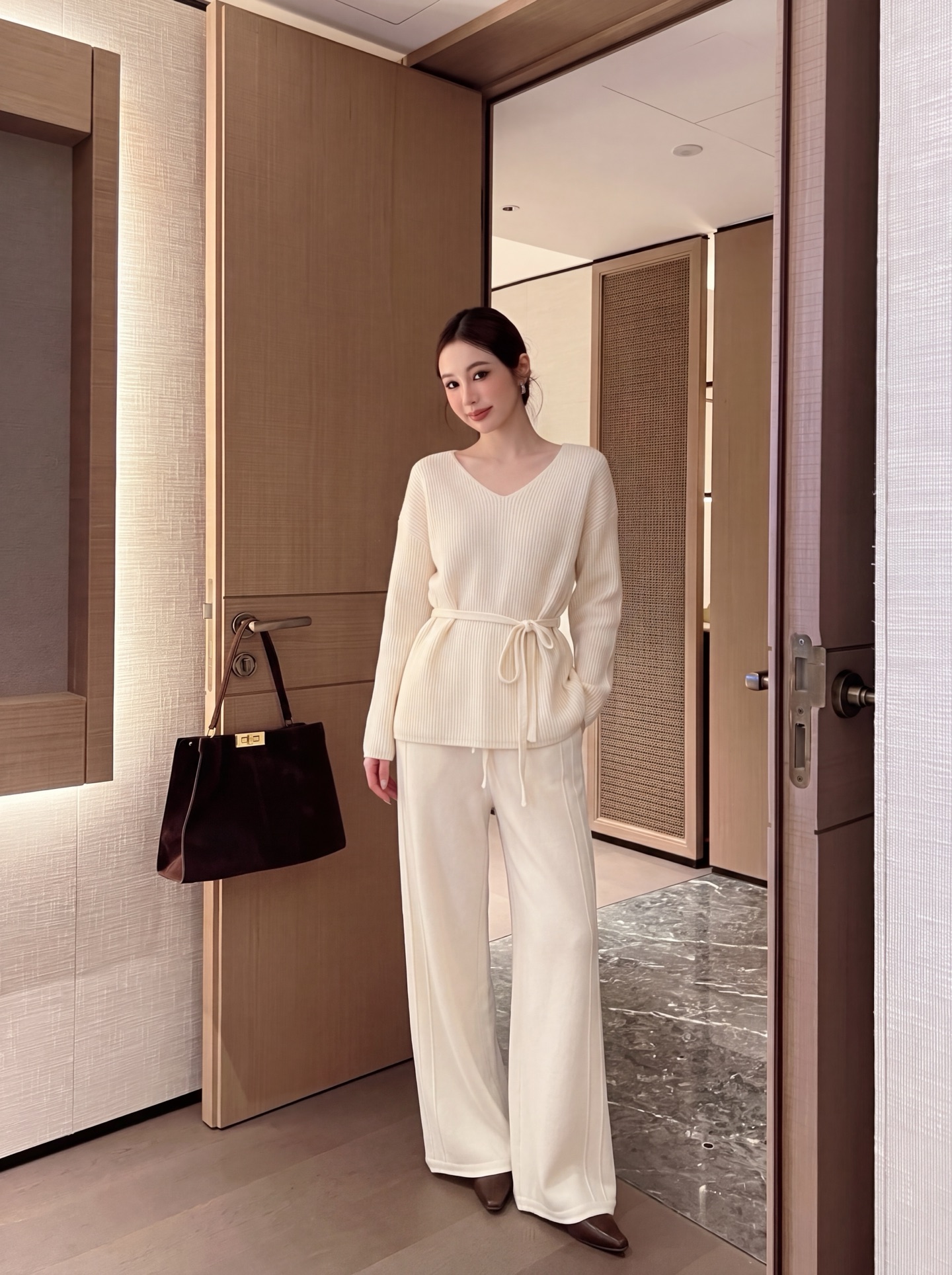 Brun 26fw wool sweater pants sets