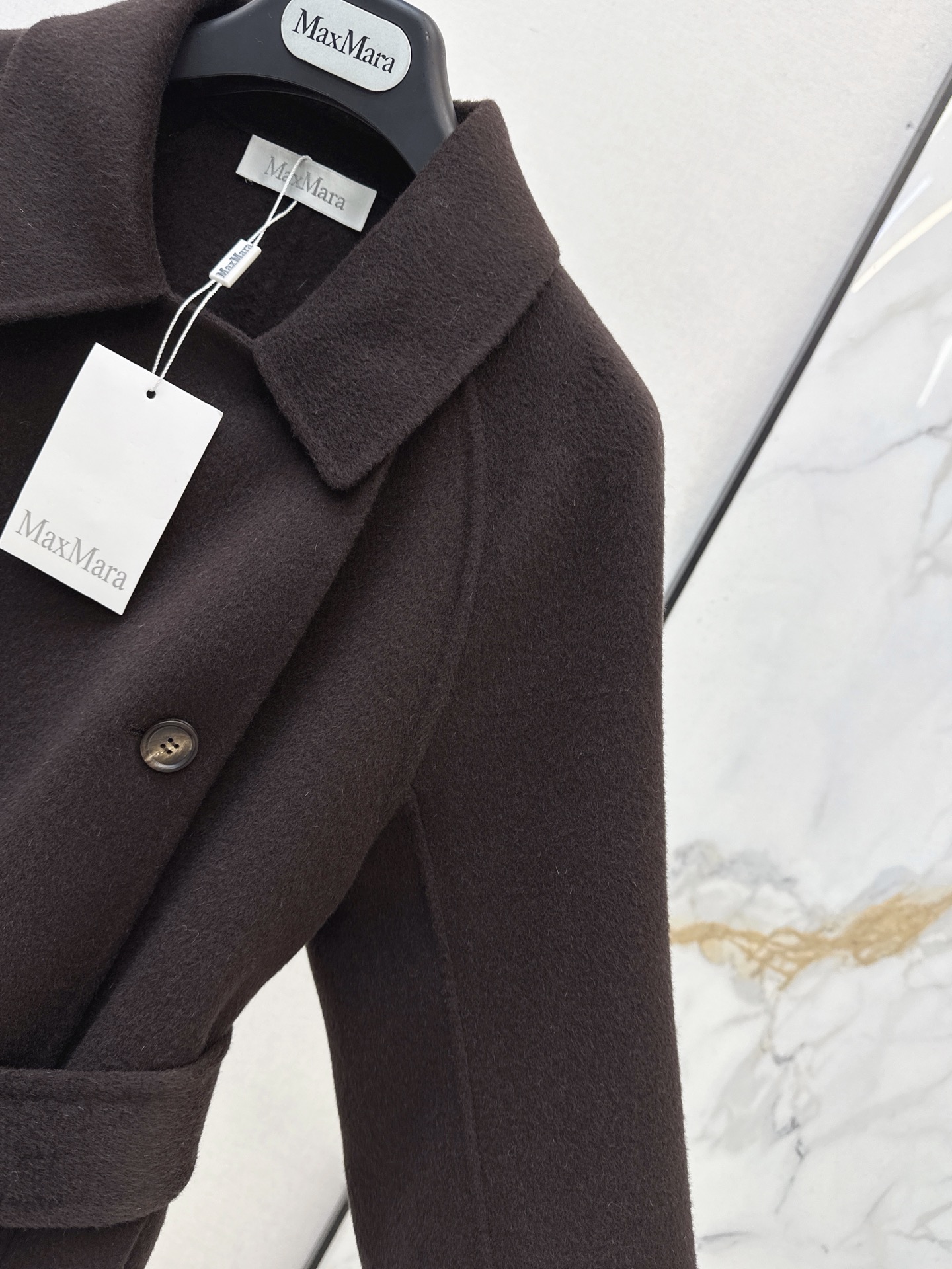Max 26fw belted double button overcoats