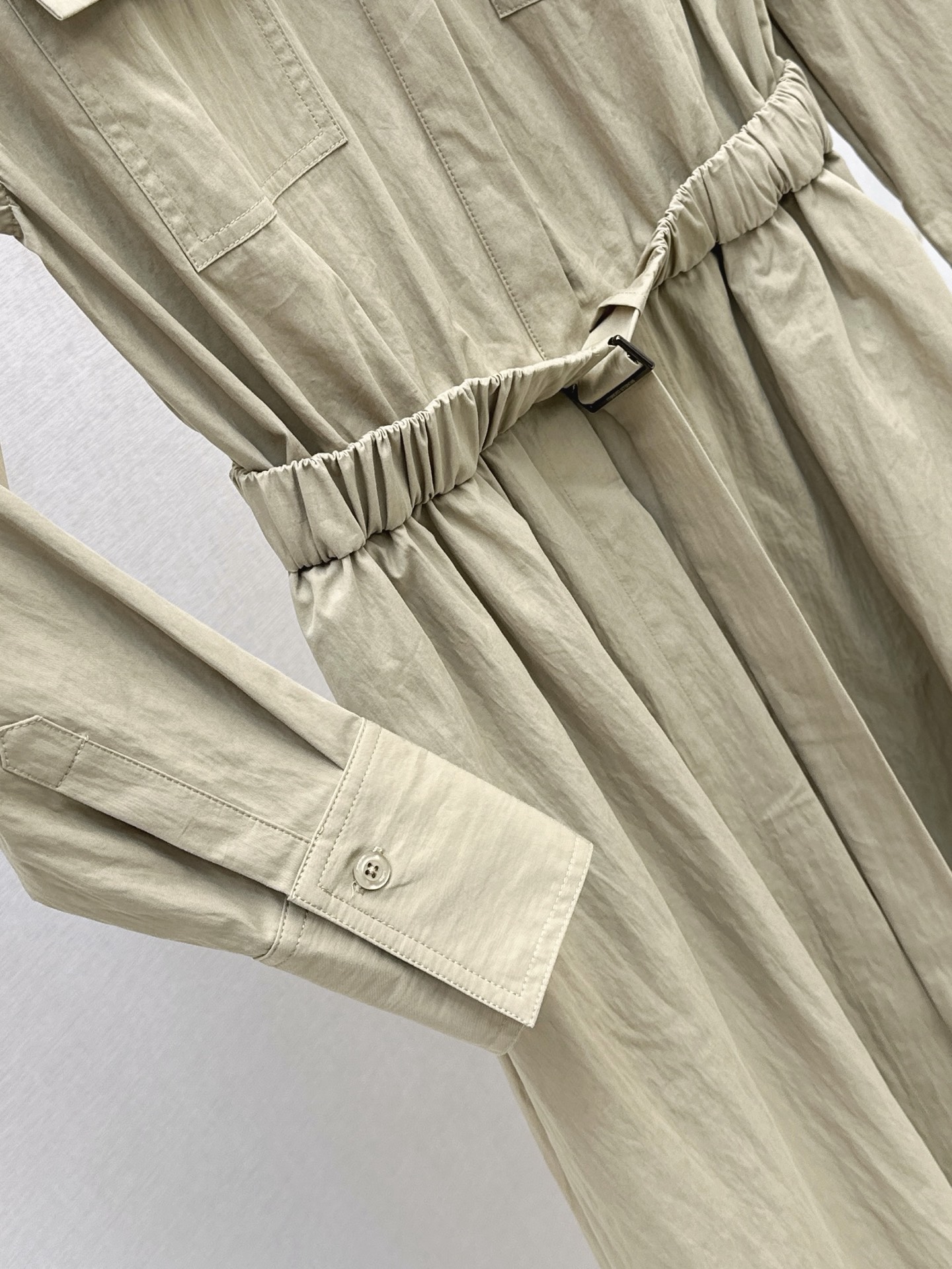 Brun 26fw belted shirt dress