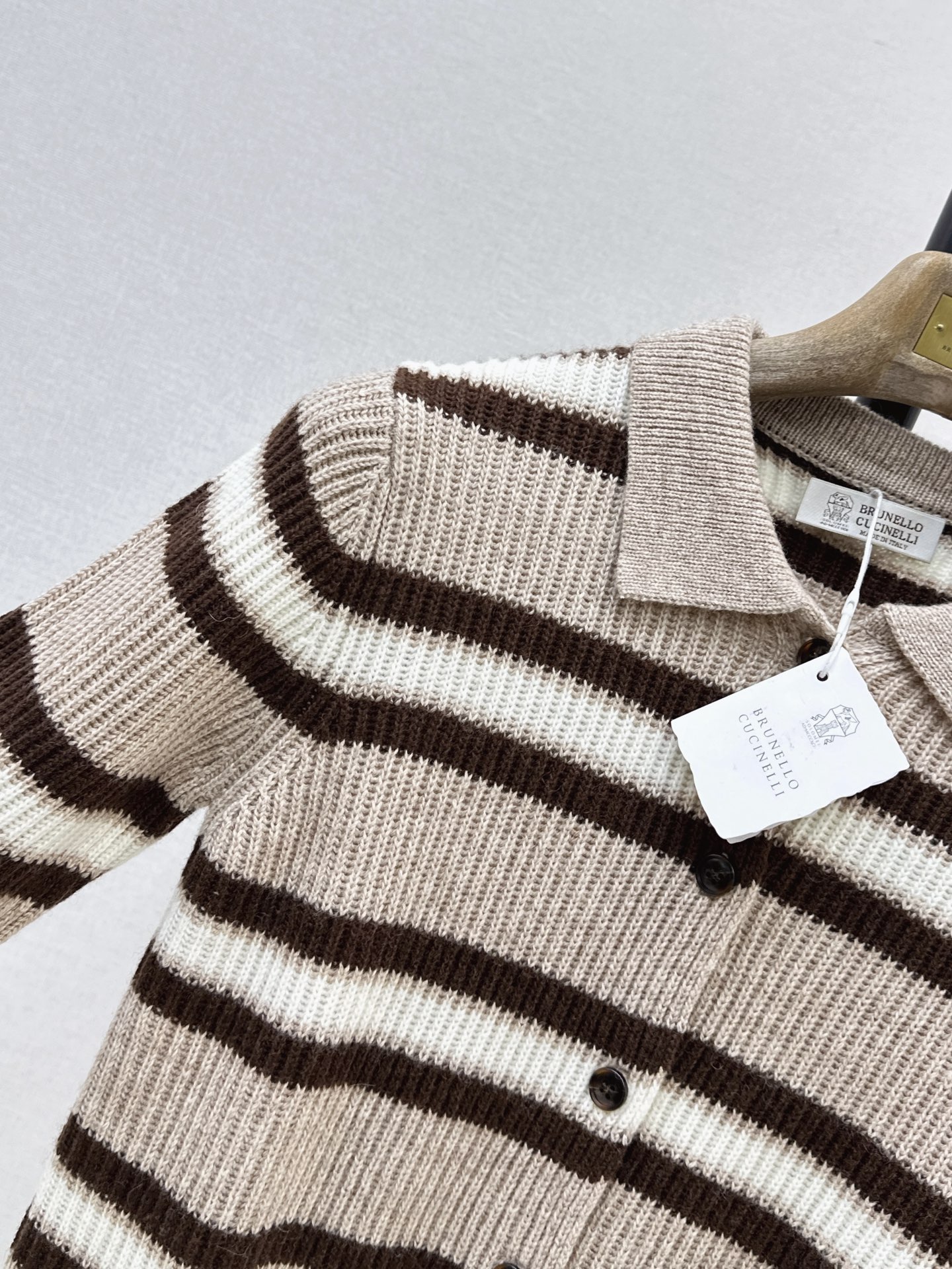Brun 26fw stripe cardigan