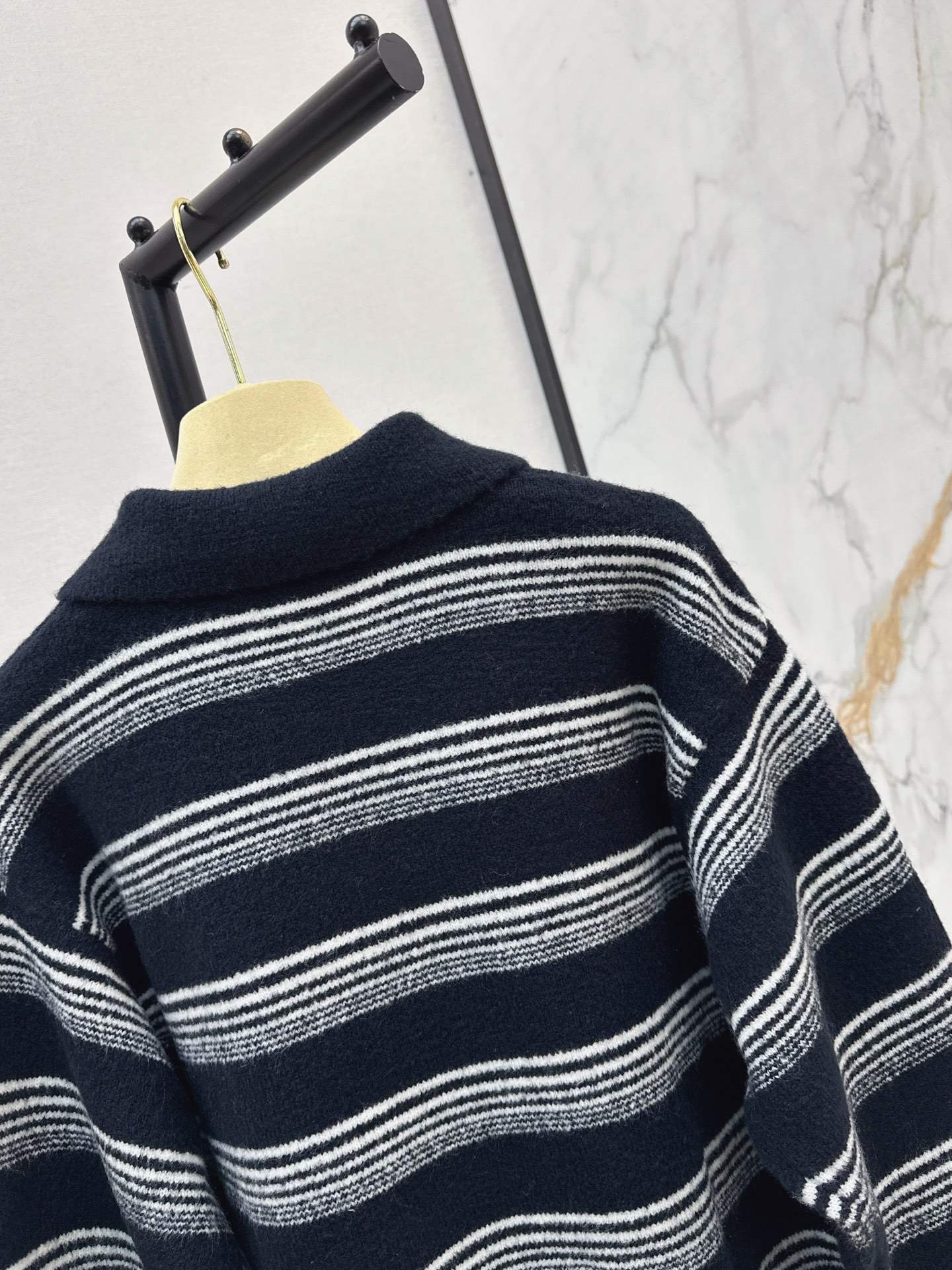 Miu 26fw stripe polo knitwear