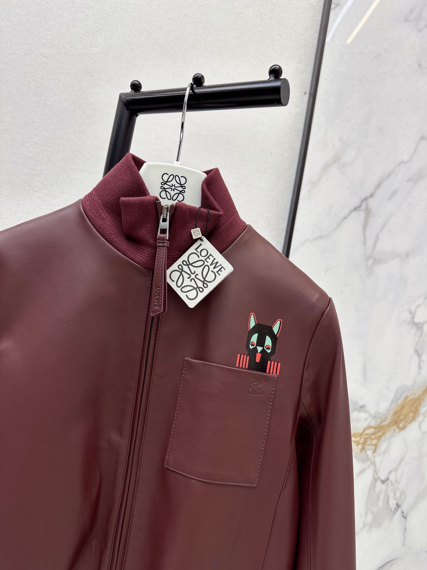 Loe 26fw leather jacket