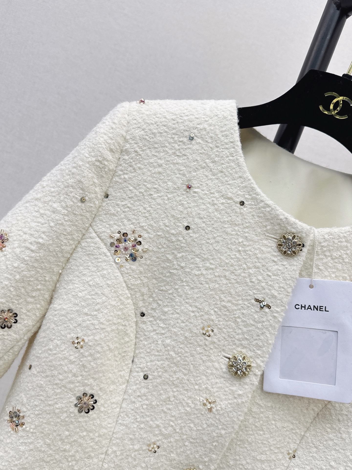 Chan 26fw lace contract woven jacket
