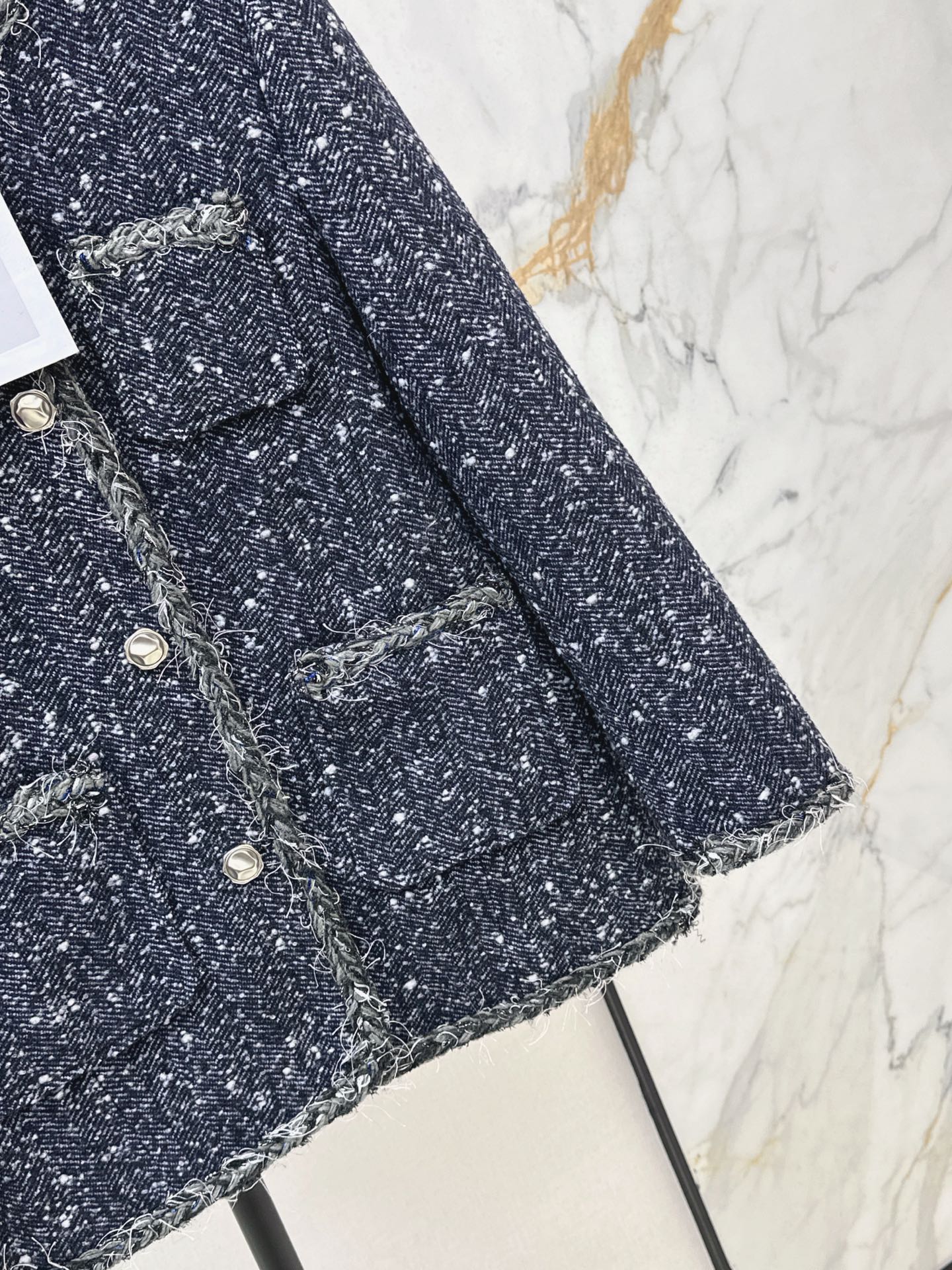 Chan 26fw goose down filled tweed woven jacket