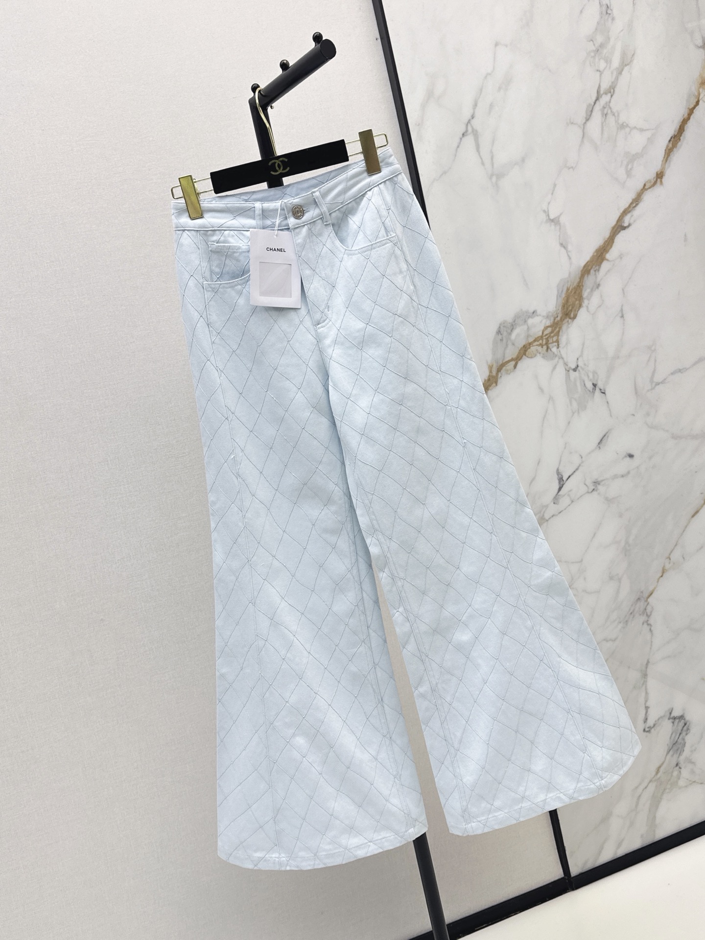 Chan 26fw embroidery denim pants