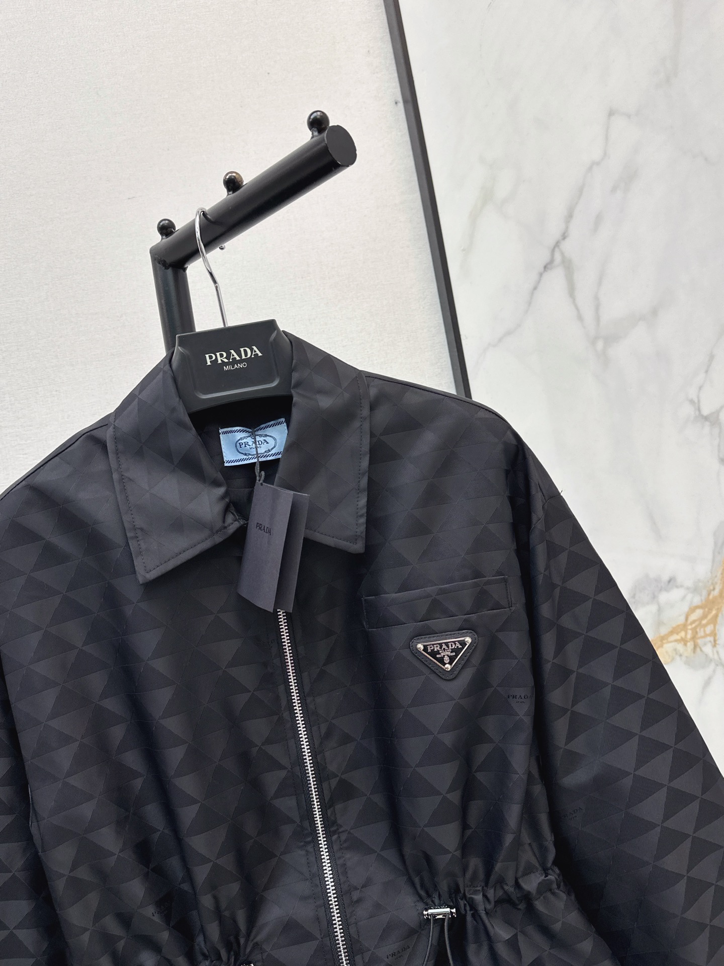 Pra 26fw drawsting zipper trench coats