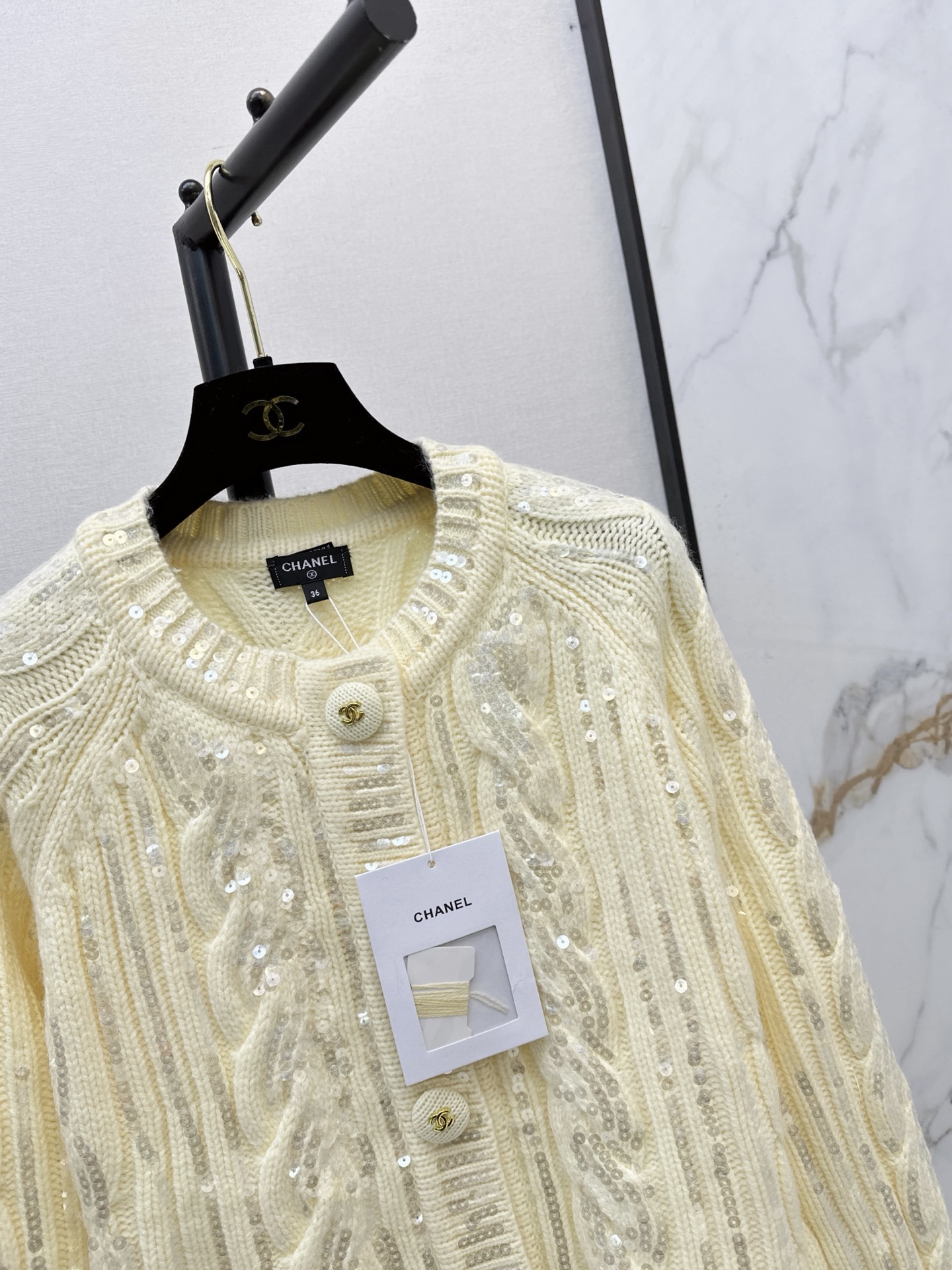 Chan 26fw sequin cardigan